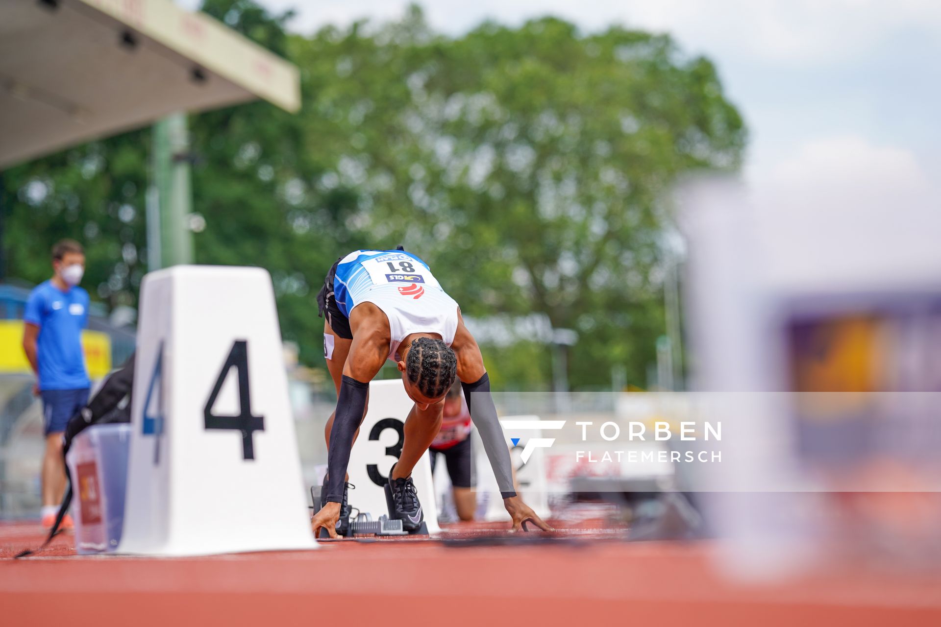 Jordan Gordon (OTB Osnabrueck) am 26.06.2021 waehrend den deutschen U23 Leichtathletik-Meisterschaften 2021 im Stadion Oberwerth in Koblenz