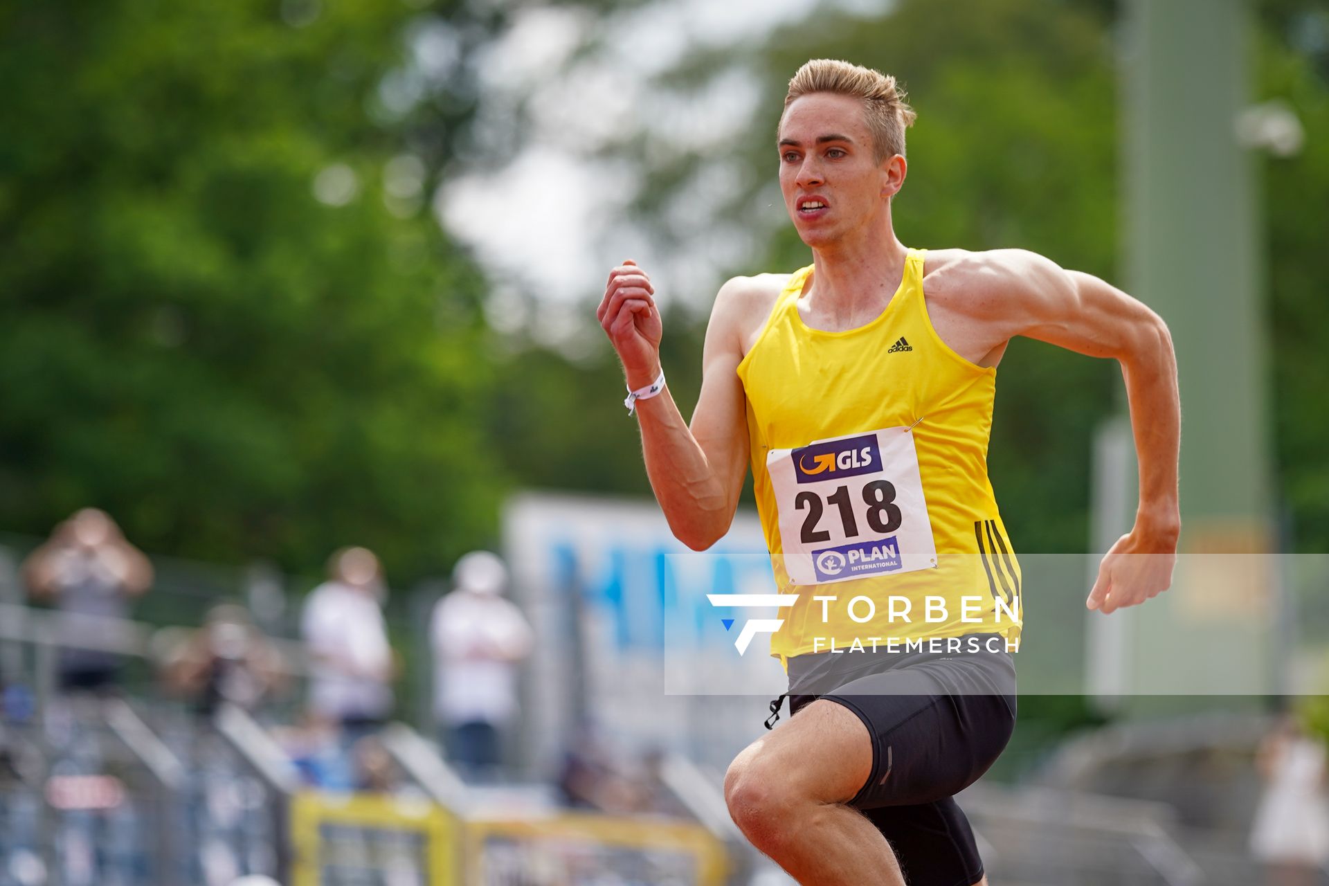 Luis Oberbeck (LG Goettingen) im 400m Vorlauf am 26.06.2021 waehrend den deutschen U23 Leichtathletik-Meisterschaften 2021 im Stadion Oberwerth in Koblenz