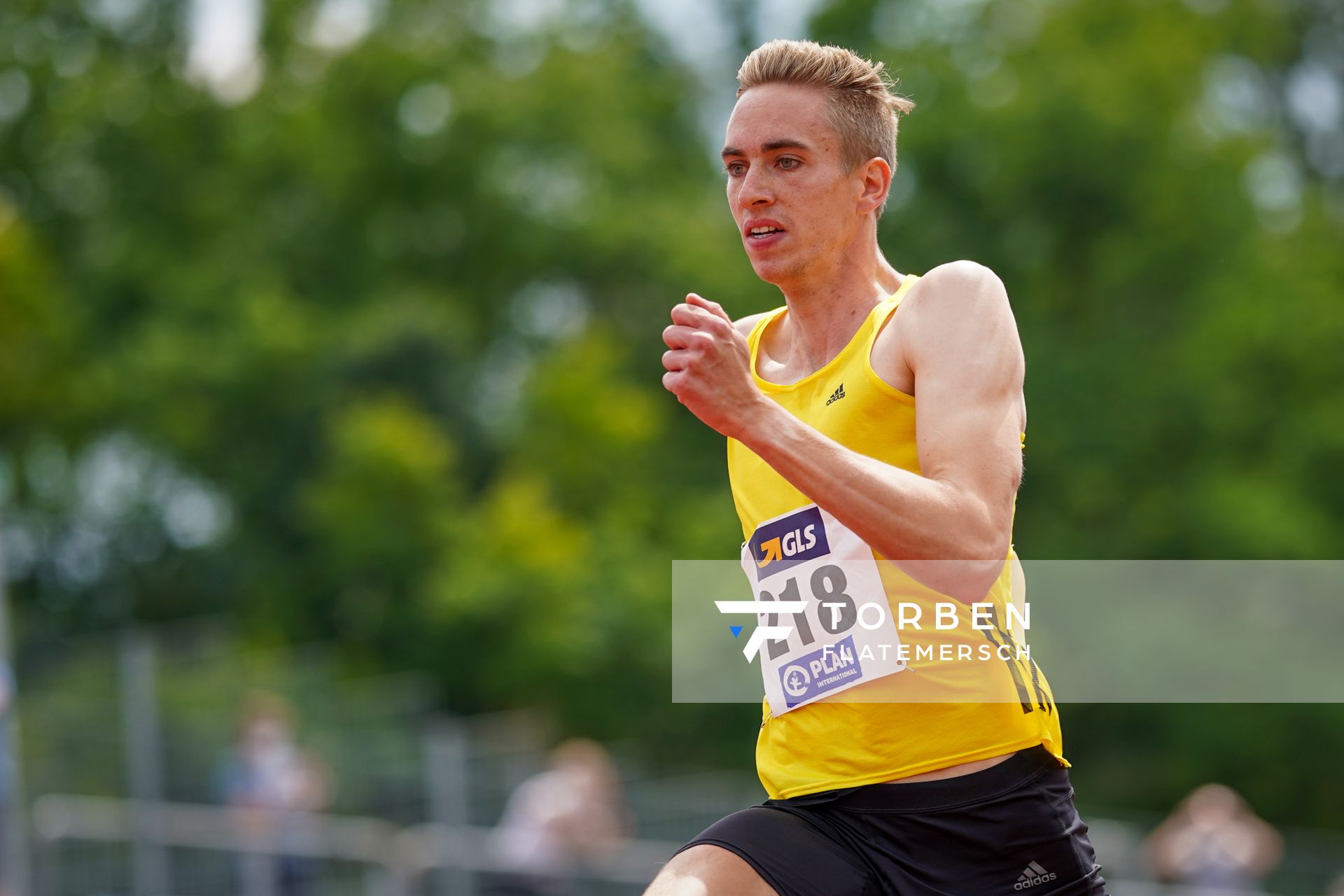 Luis Oberbeck (LG Goettingen) im 400m Vorlauf am 26.06.2021 waehrend den deutschen U23 Leichtathletik-Meisterschaften 2021 im Stadion Oberwerth in Koblenz