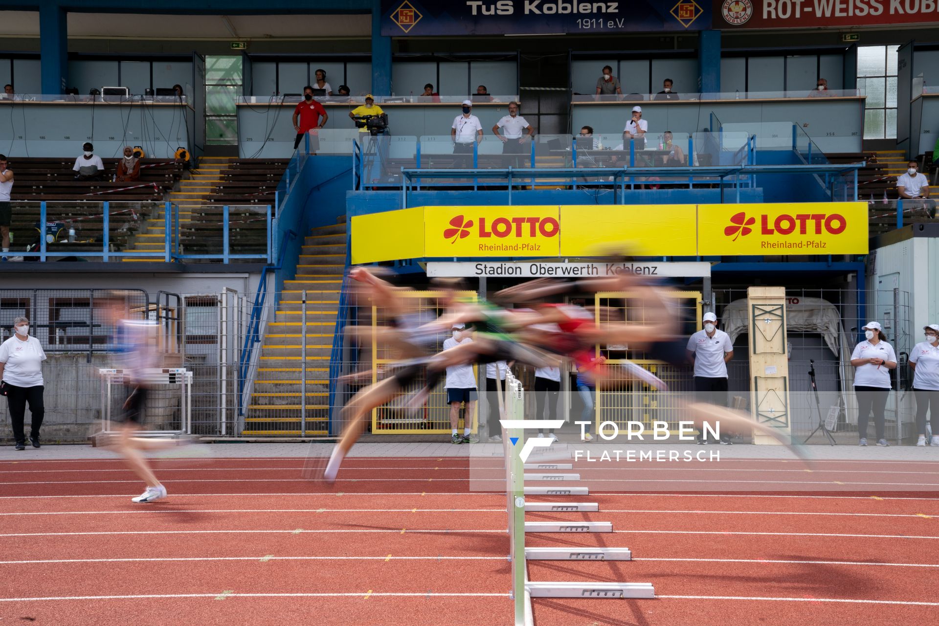 Stadion Oberwerth am 26.06.2021 waehrend den deutschen U23 Leichtathletik-Meisterschaften 2021 im Stadion Oberwerth in Koblenz