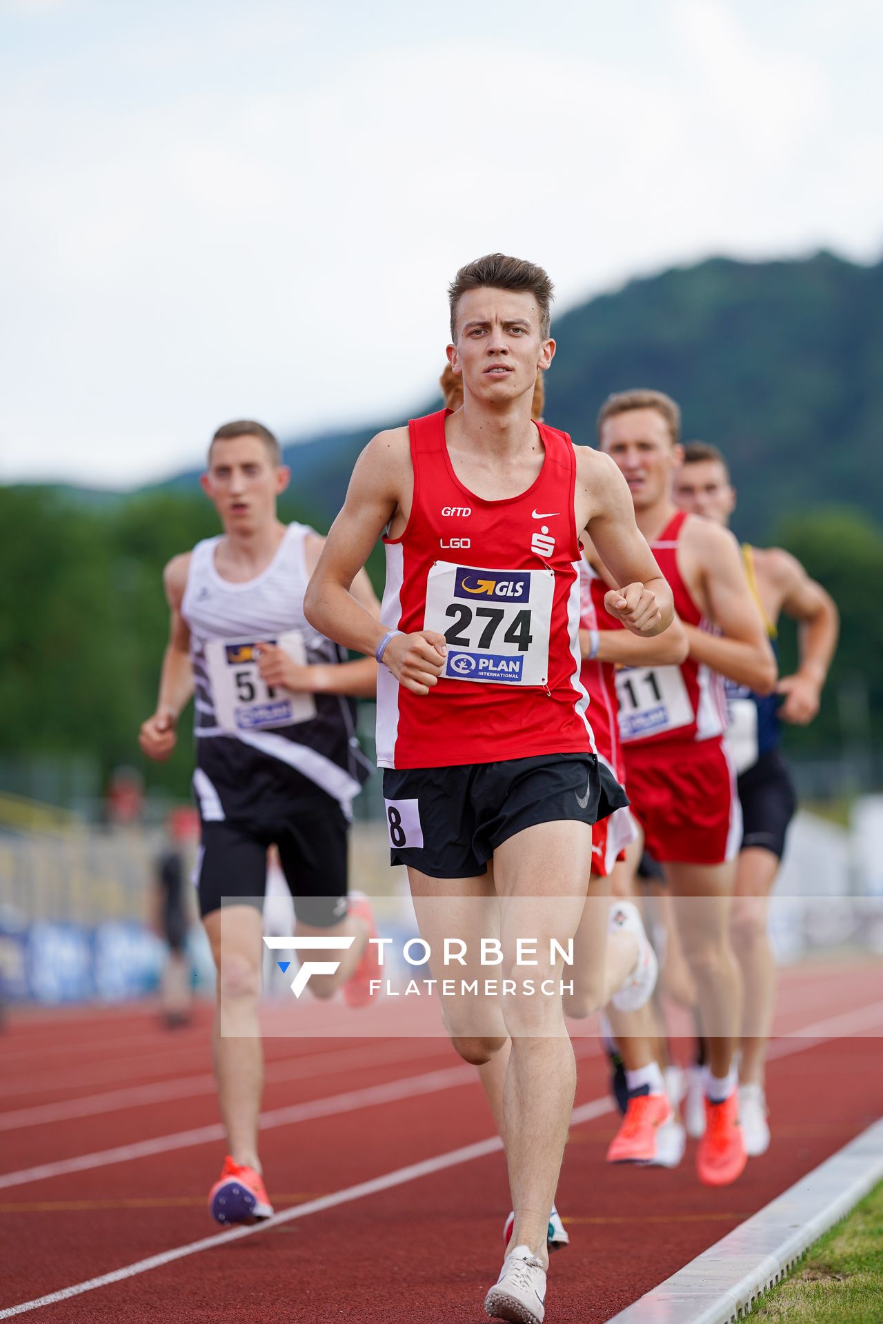 Elias Schreml (LG Olympia Dortmund) am 26.06.2021 waehrend den deutschen U23 Leichtathletik-Meisterschaften 2021 im Stadion Oberwerth in Koblenz