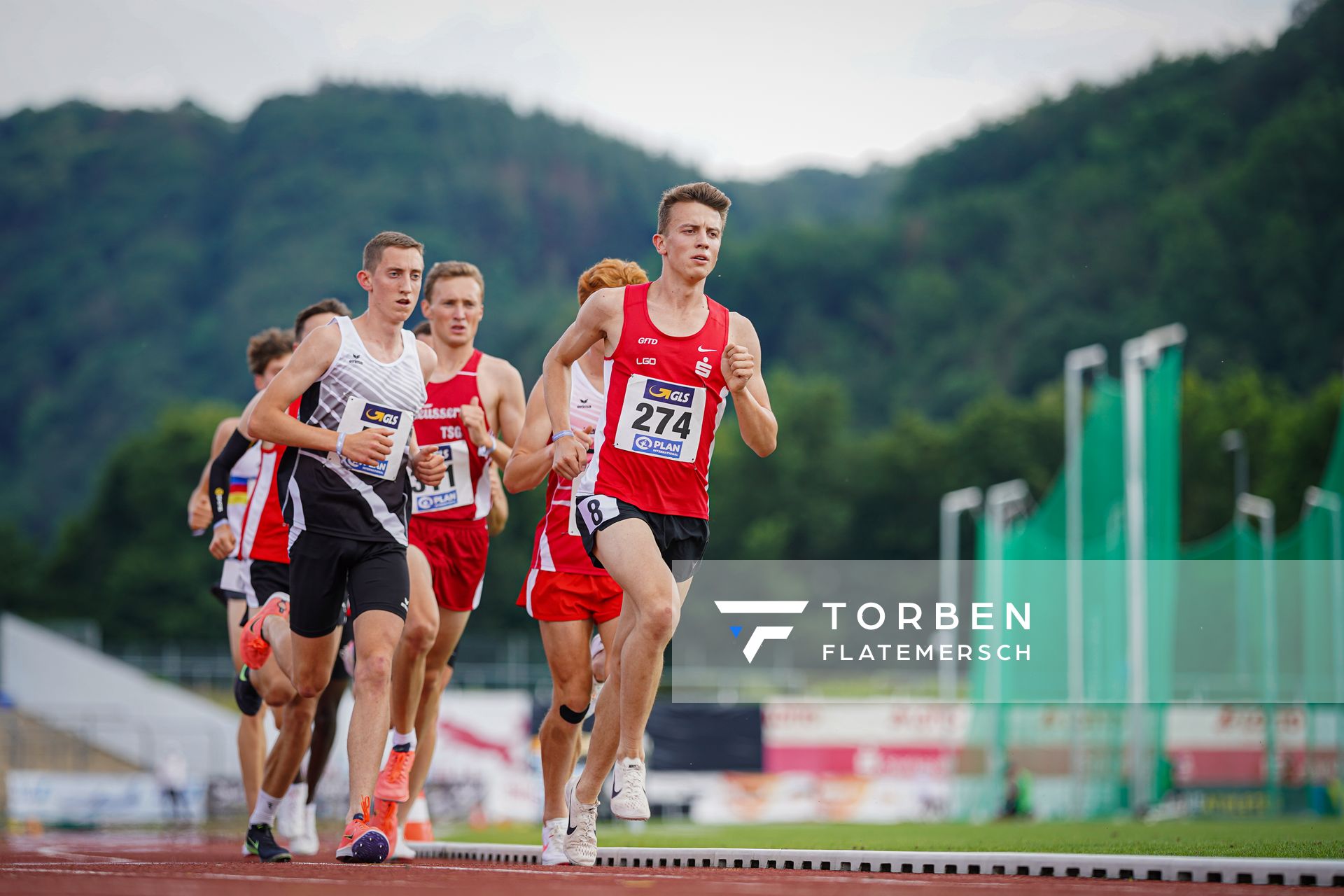 Elias Schreml (LG Olympia Dortmund), Benjamin Dern (LAZ Birkenfeld) am 26.06.2021 waehrend den deutschen U23 Leichtathletik-Meisterschaften 2021 im Stadion Oberwerth in Koblenz