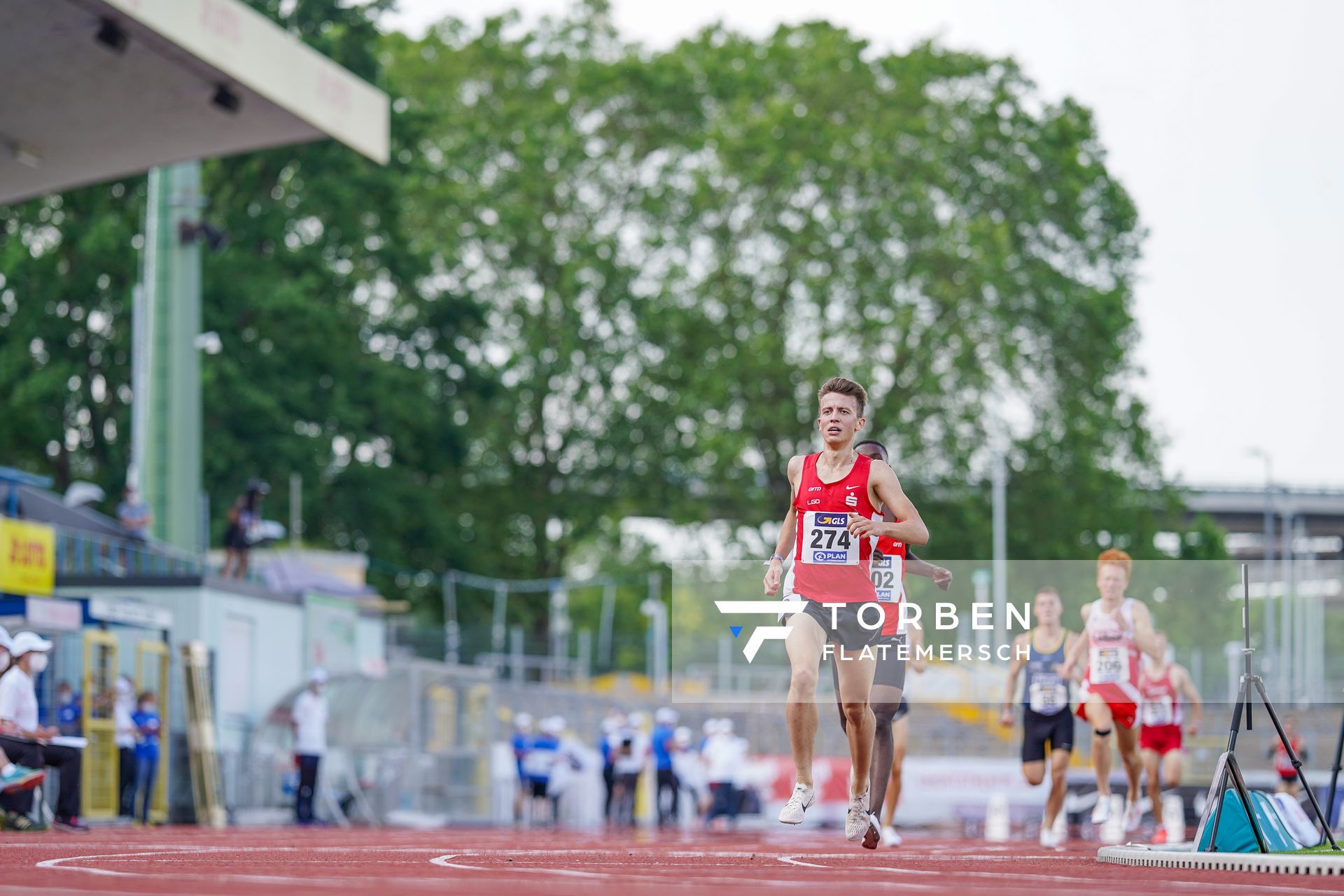 Elias Schreml (LG Olympia Dortmund) am 26.06.2021 waehrend den deutschen U23 Leichtathletik-Meisterschaften 2021 im Stadion Oberwerth in Koblenz
