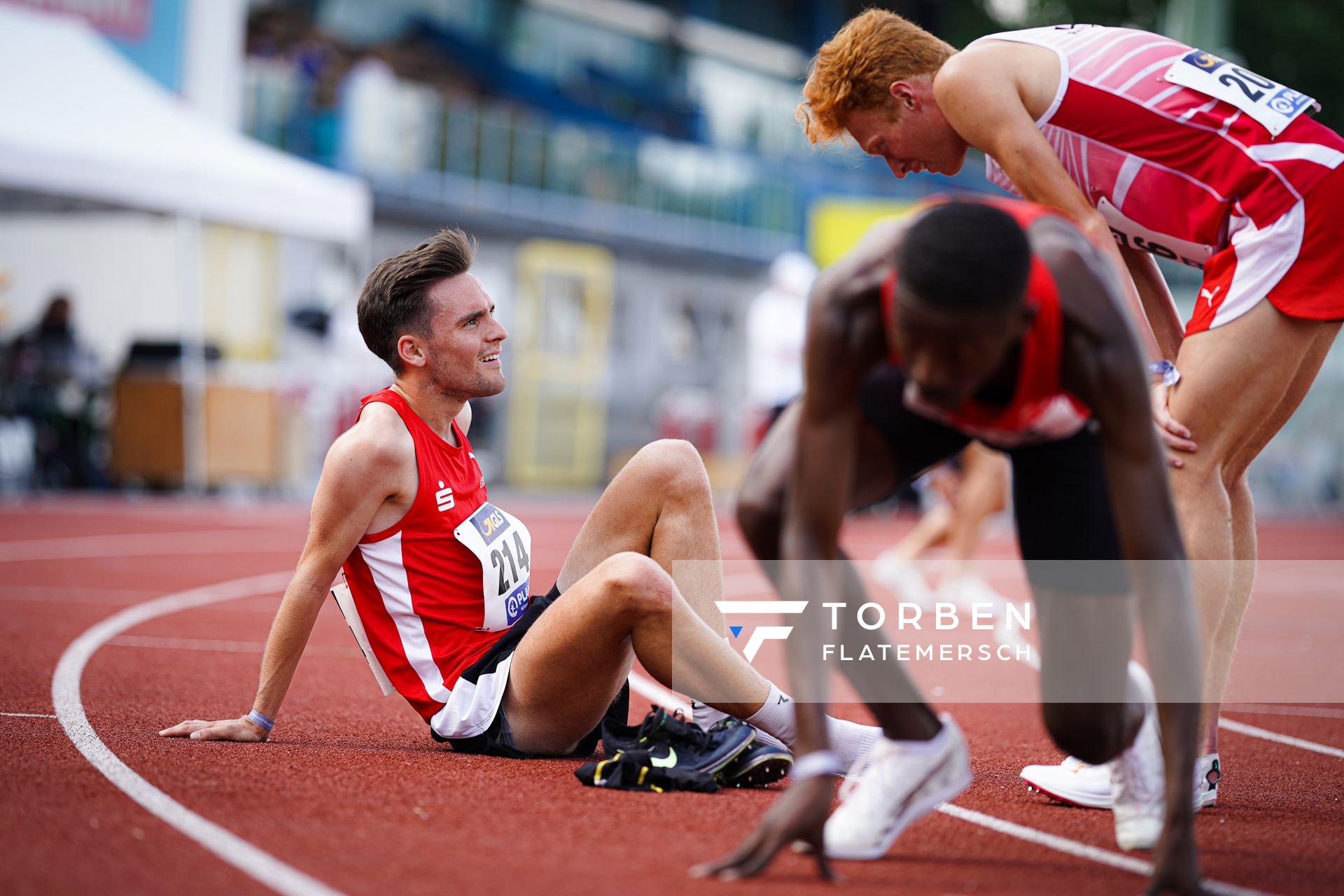 Max Nores (LG Olympia Dortmund) am 26.06.2021 waehrend den deutschen U23 Leichtathletik-Meisterschaften 2021 im Stadion Oberwerth in Koblenz