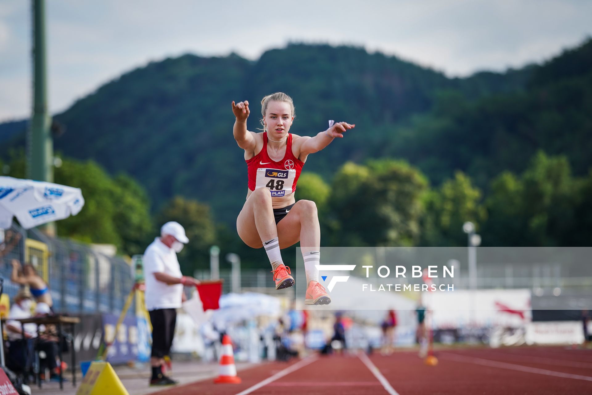 Imke Daalmann (TSV Bayer 04 Leverkusen) im Dreisprung am 26.06.2021 waehrend den deutschen U23 Leichtathletik-Meisterschaften 2021 im Stadion Oberwerth in Koblenz