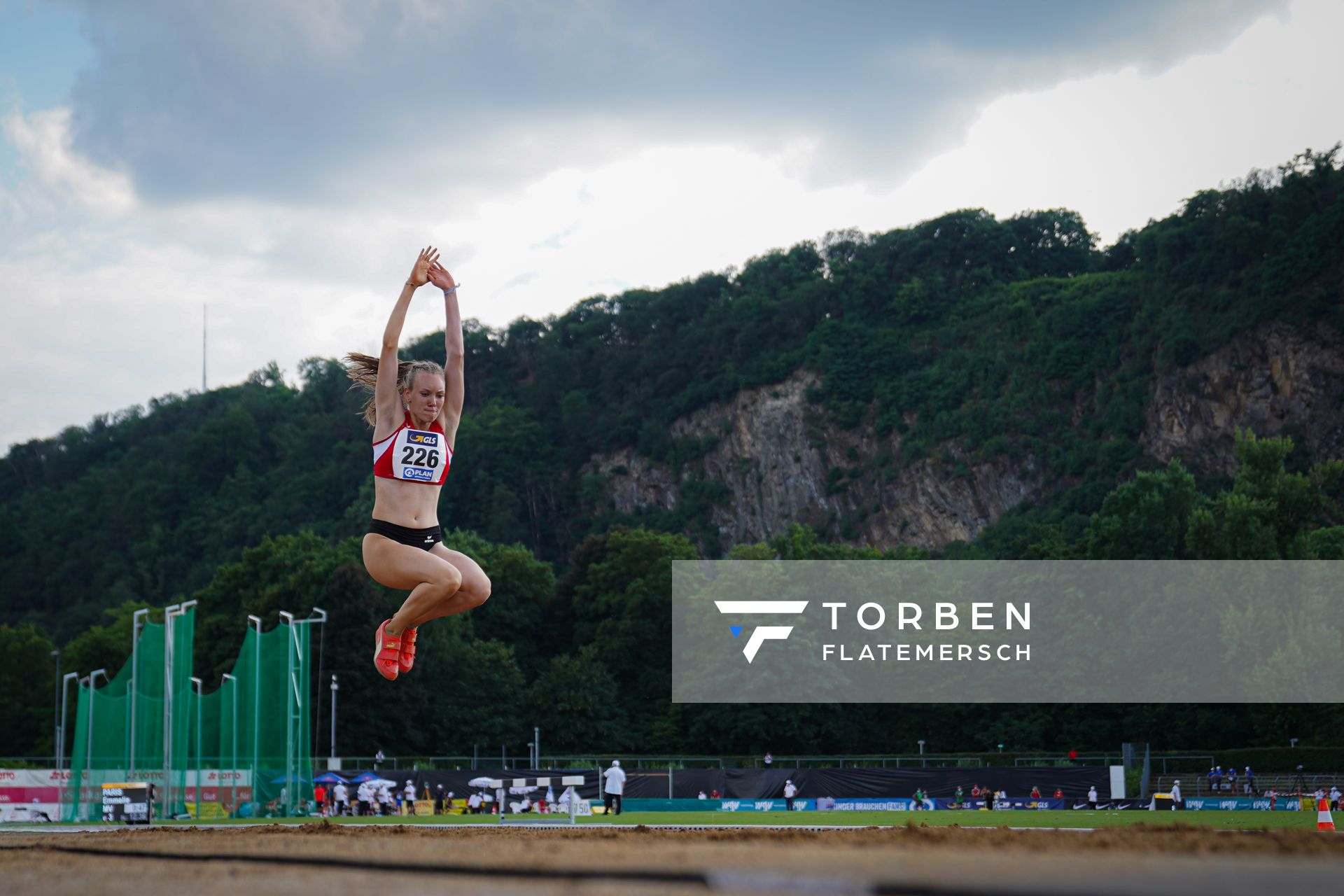 Emmelie Paris (Schweriner SC) im Dreisprung am 26.06.2021 waehrend den deutschen U23 Leichtathletik-Meisterschaften 2021 im Stadion Oberwerth in Koblenz