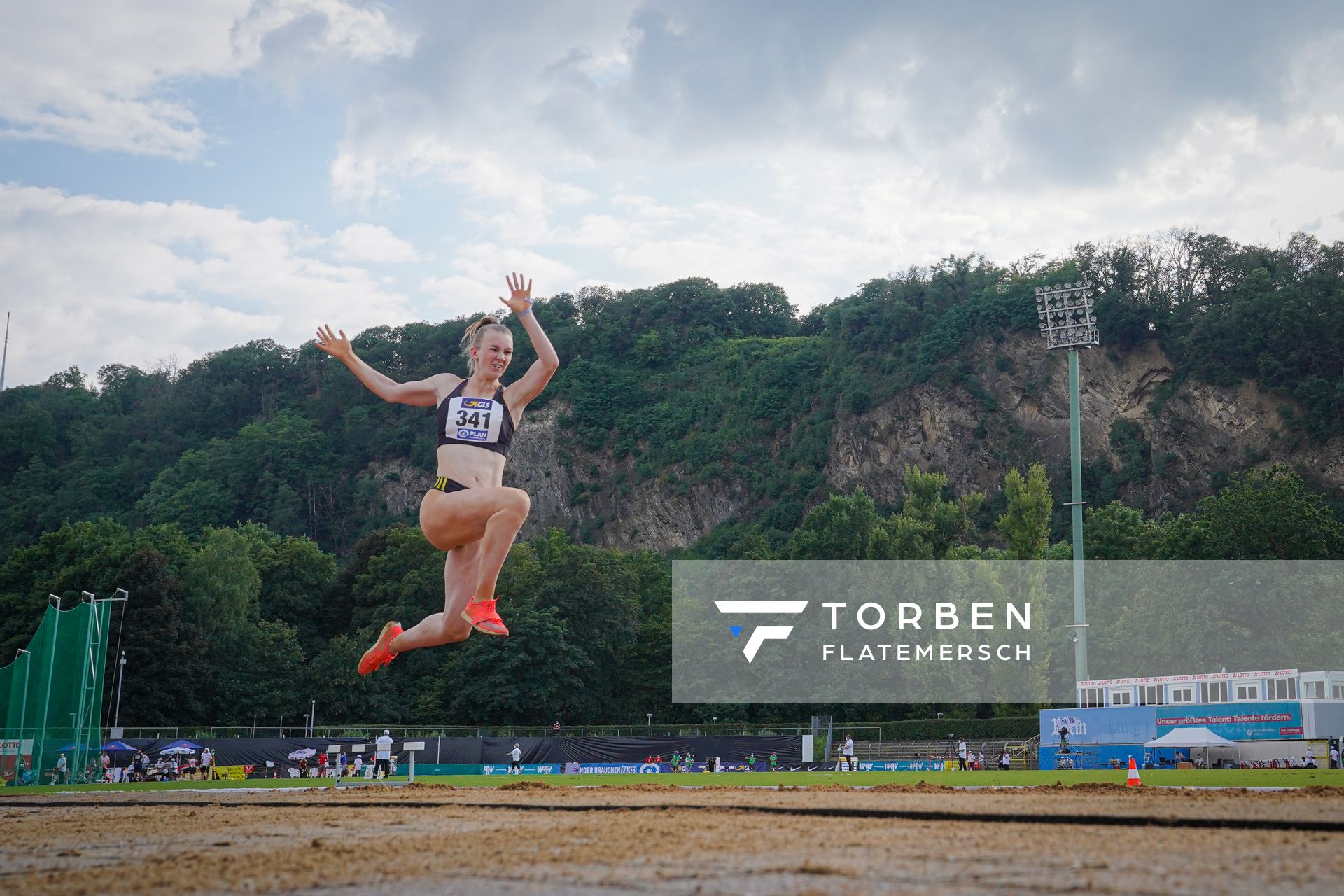 Kira Wittmann (LG Goettingen) im Dreisprung am 26.06.2021 waehrend den deutschen U23 Leichtathletik-Meisterschaften 2021 im Stadion Oberwerth in Koblenz