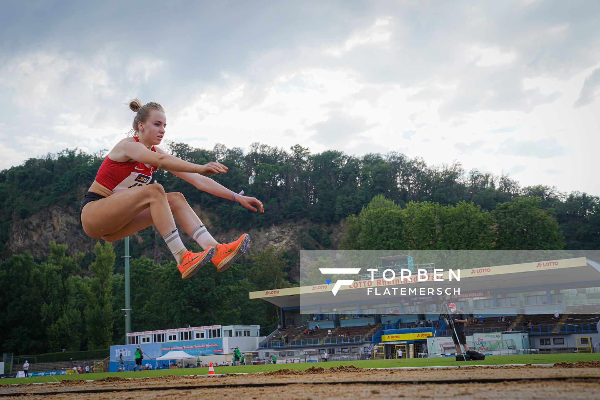 Imke Daalmann (TSV Bayer 04 Leverkusen) im Dreisprung am 26.06.2021 waehrend den deutschen U23 Leichtathletik-Meisterschaften 2021 im Stadion Oberwerth in Koblenz