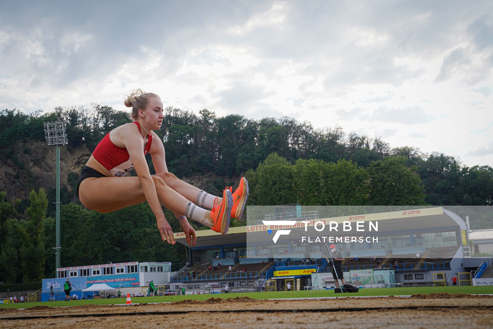 Imke Daalmann (TSV Bayer 04 Leverkusen) im Dreisprung am 26.06.2021 waehrend den deutschen U23 Leichtathletik-Meisterschaften 2021 im Stadion Oberwerth in Koblenz