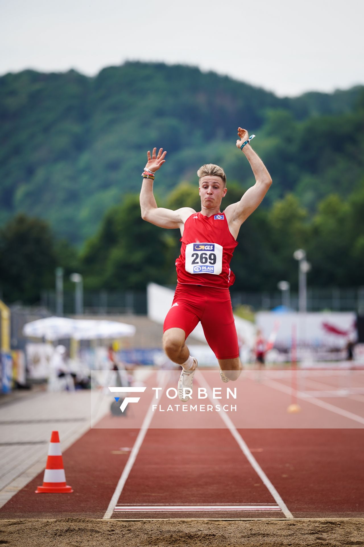 Nick Schmahl (Hamburger SV) am 27.06.2021 waehrend den deutschen U23 Leichtathletik-Meisterschaften 2021 im Stadion Oberwerth in Koblenz