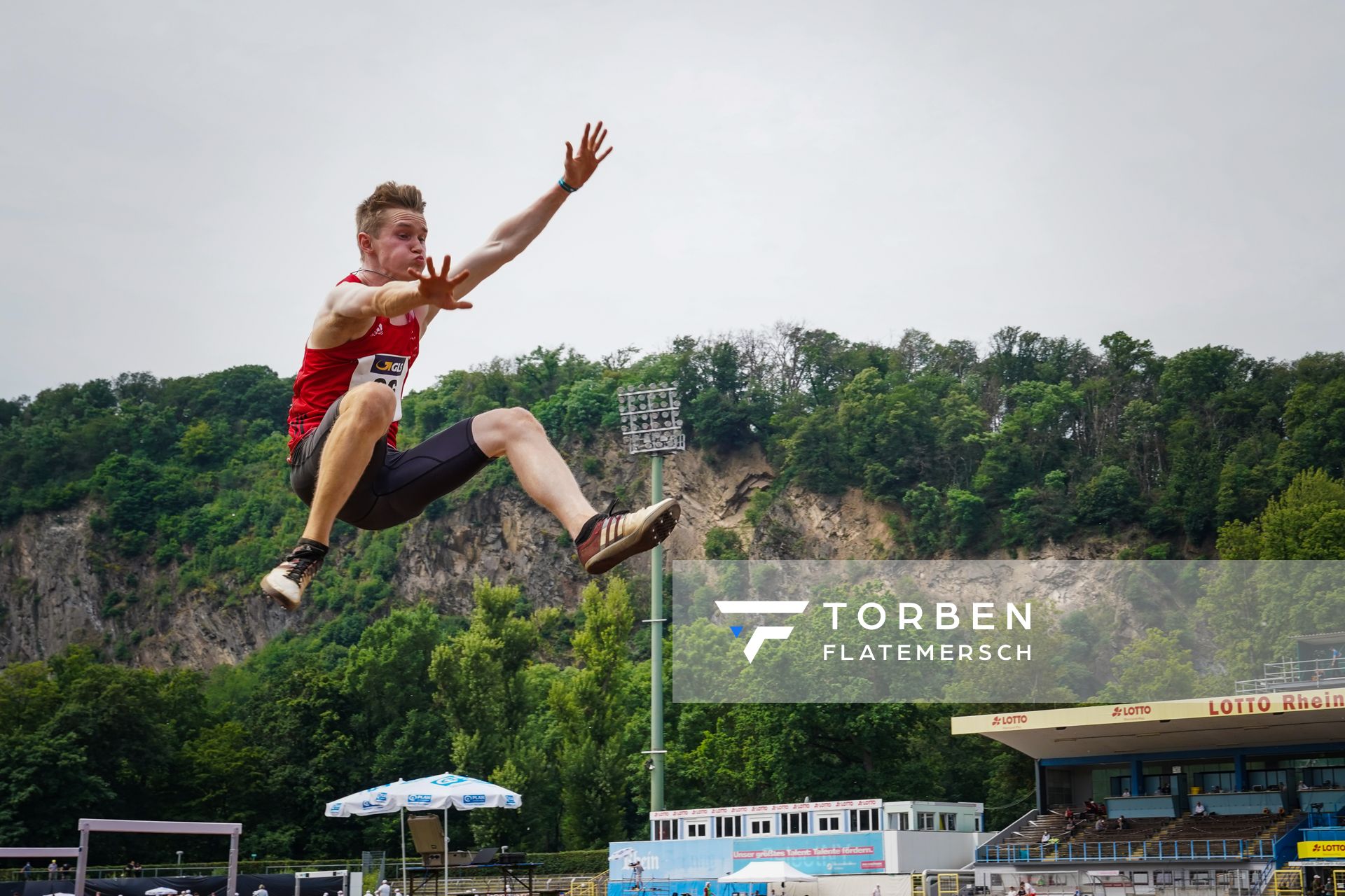 Luis Grewe (VfL Eintracht Hannover) am 27.06.2021 waehrend den deutschen U23 Leichtathletik-Meisterschaften 2021 im Stadion Oberwerth in Koblenz