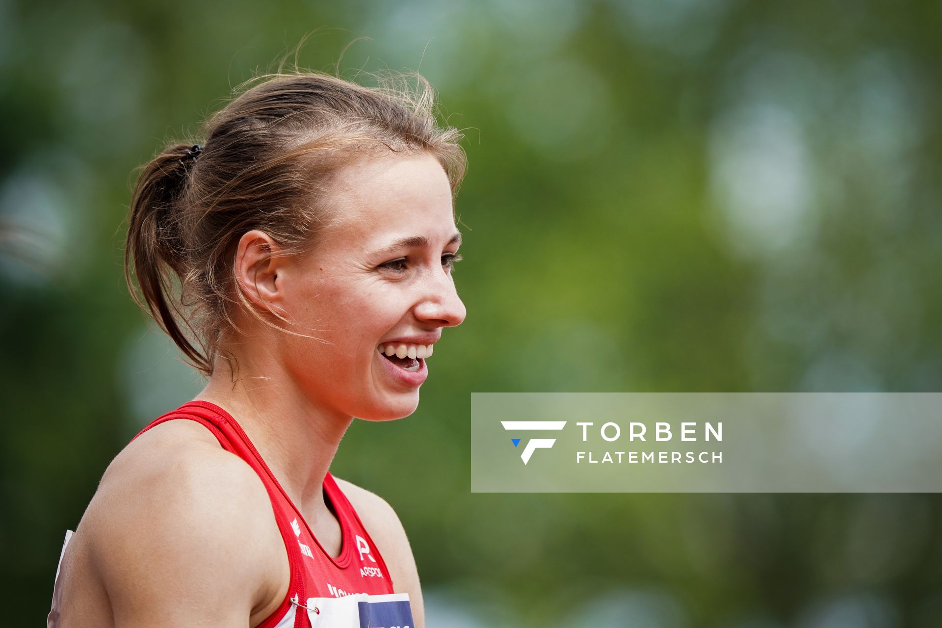 Melanie Boehm (LG Neckar-Enz) im 400m Huerden Finale am 27.06.2021 waehrend den deutschen U23 Leichtathletik-Meisterschaften 2021 im Stadion Oberwerth in Koblenz