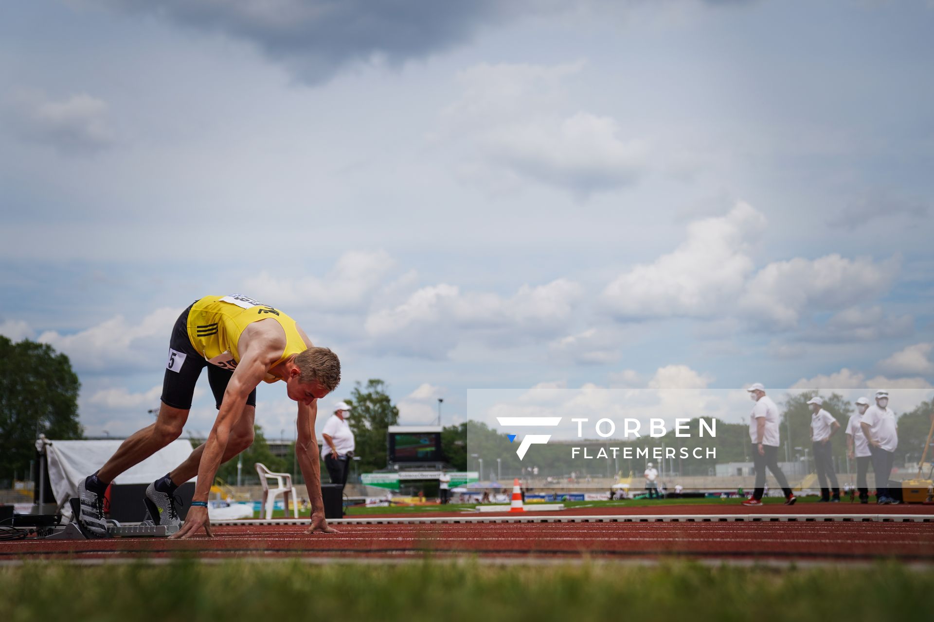 Luis Oberbeck (LG Goettingen) im 400m Finale am 27.06.2021 waehrend den deutschen U23 Leichtathletik-Meisterschaften 2021 im Stadion Oberwerth in Koblenz