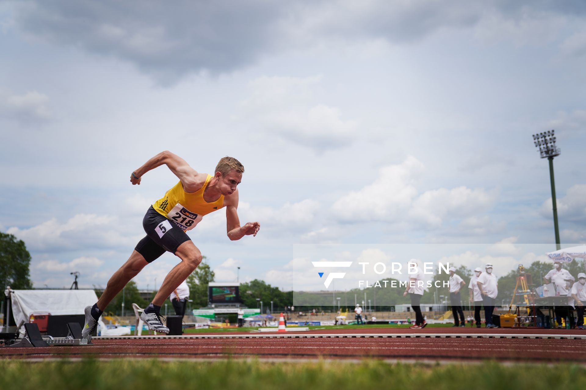 Luis Oberbeck (LG Goettingen) im 400m Finale am 27.06.2021 waehrend den deutschen U23 Leichtathletik-Meisterschaften 2021 im Stadion Oberwerth in Koblenz