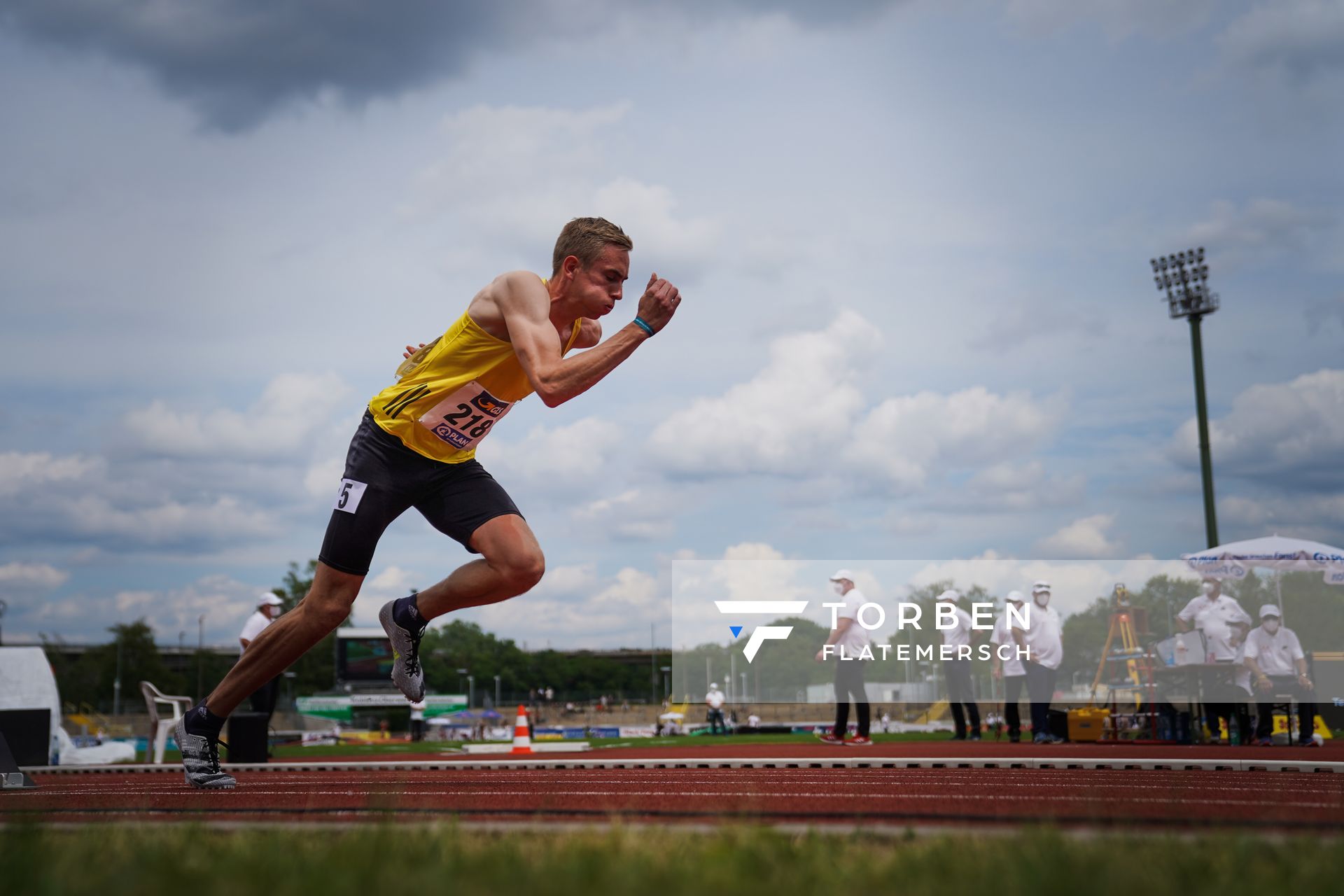 Luis Oberbeck (LG Goettingen) im 400m Finale am 27.06.2021 waehrend den deutschen U23 Leichtathletik-Meisterschaften 2021 im Stadion Oberwerth in Koblenz