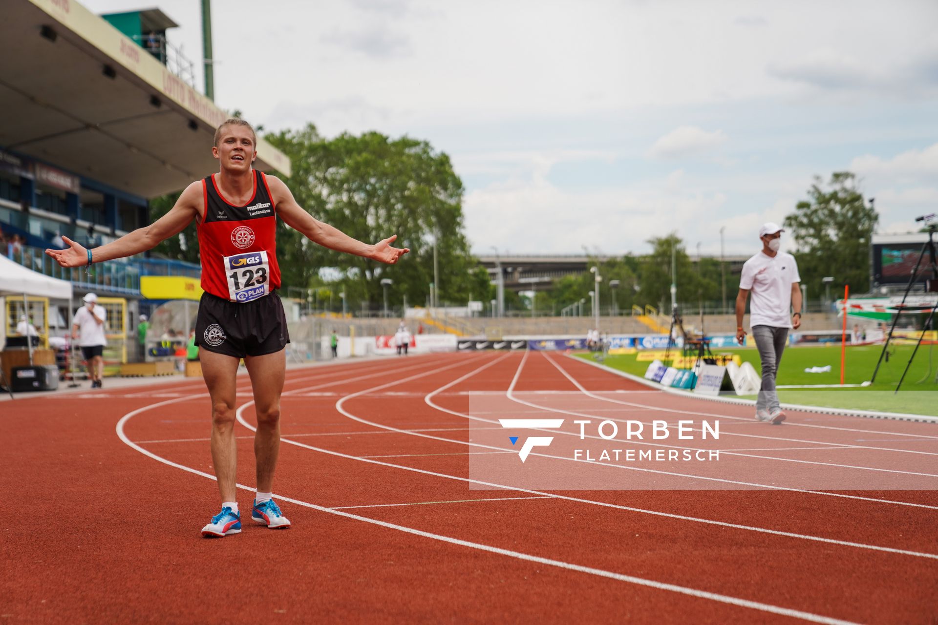 Nils Huhtakangas (LG Osnabrueck) am 27.06.2021 waehrend den deutschen U23 Leichtathletik-Meisterschaften 2021 im Stadion Oberwerth in Koblenz