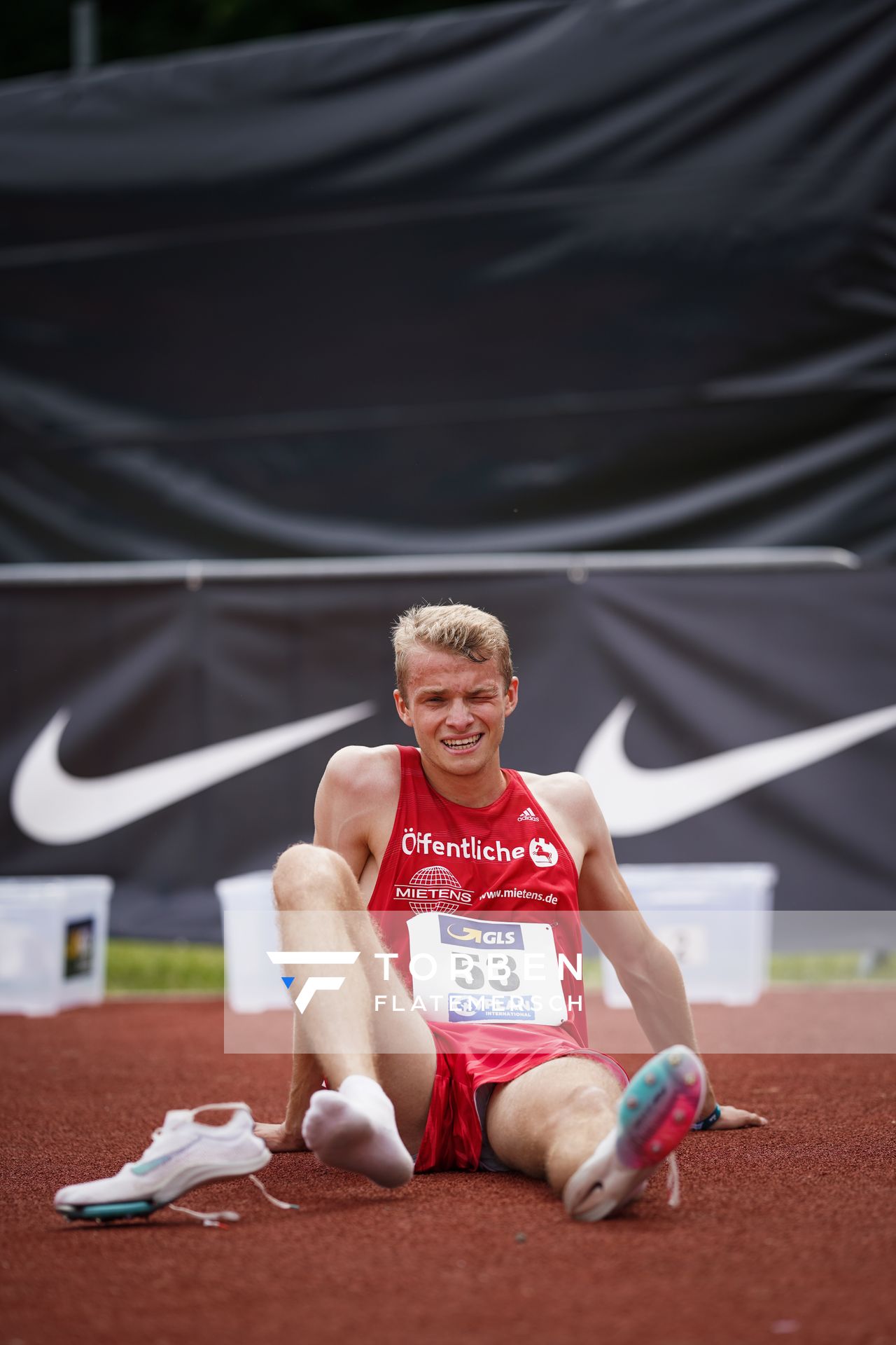 Max Dieterich (LG Braunschweig) im 1500m Finale am 27.06.2021 waehrend den deutschen U23 Leichtathletik-Meisterschaften 2021 im Stadion Oberwerth in Koblenz