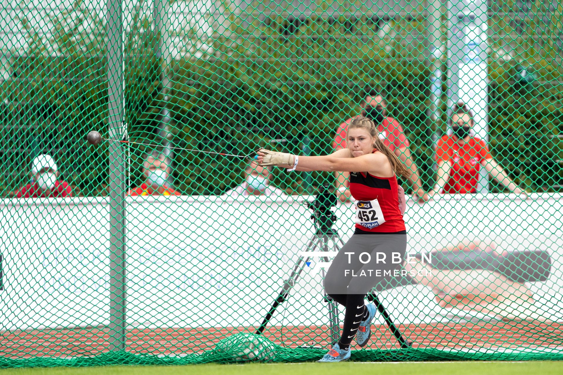 Lara Hundertmark (Einbecker SV) am 30.07.2021 waehrend den deutschen Leichtathletik-Jugendmeisterschaften 2021 in Rostock