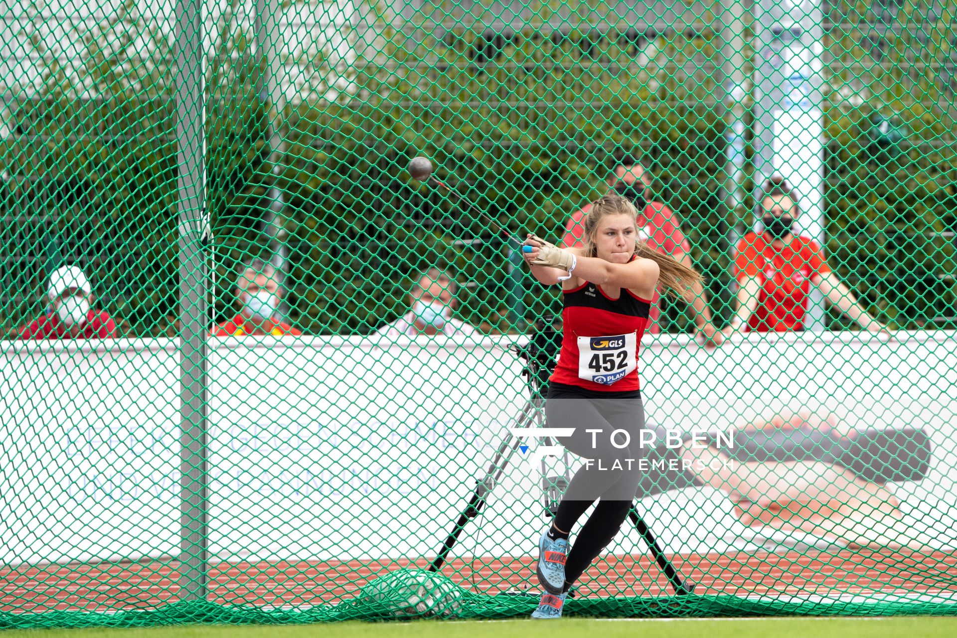 Lara Hundertmark (Einbecker SV) am 30.07.2021 waehrend den deutschen Leichtathletik-Jugendmeisterschaften 2021 in Rostock