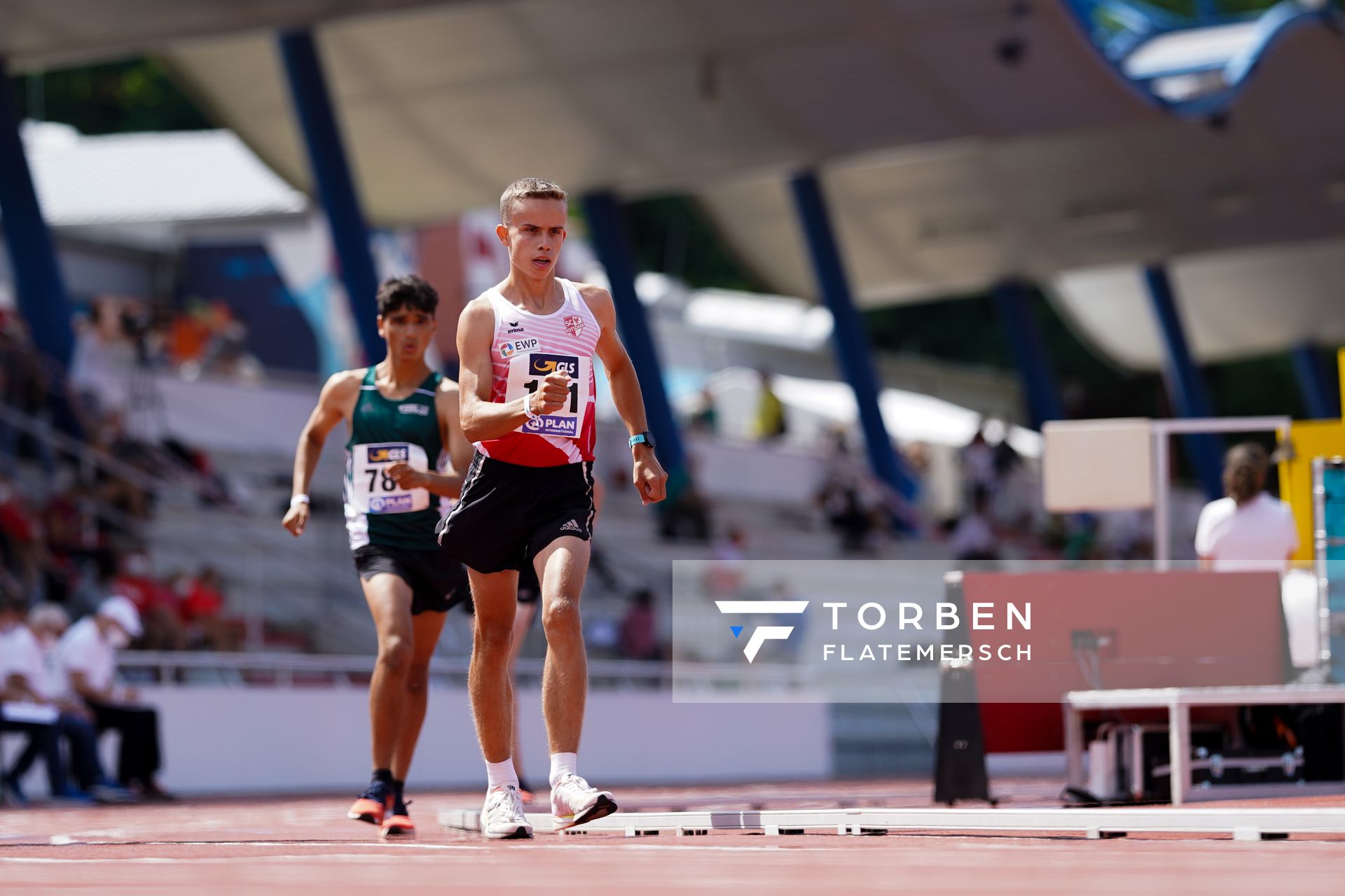 Frederick Weigel (SC Potsdam) am 30.07.2021 waehrend den deutschen Leichtathletik-Jugendmeisterschaften 2021 in Rostock