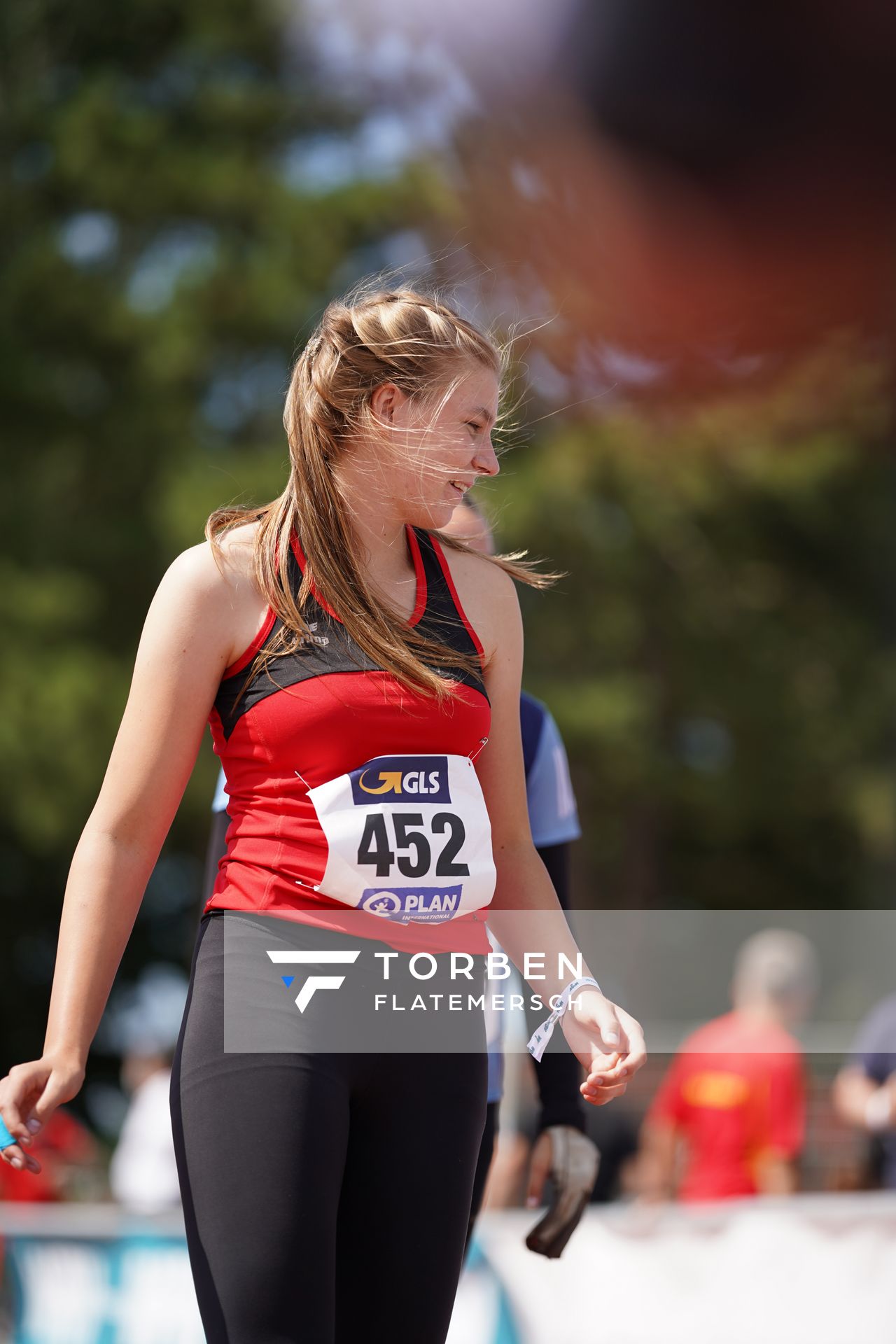 Lara Hundertmark (Einbecker SV) beim Hammerwurf am 30.07.2021 waehrend den deutschen Leichtathletik-Jugendmeisterschaften 2021 in Rostock