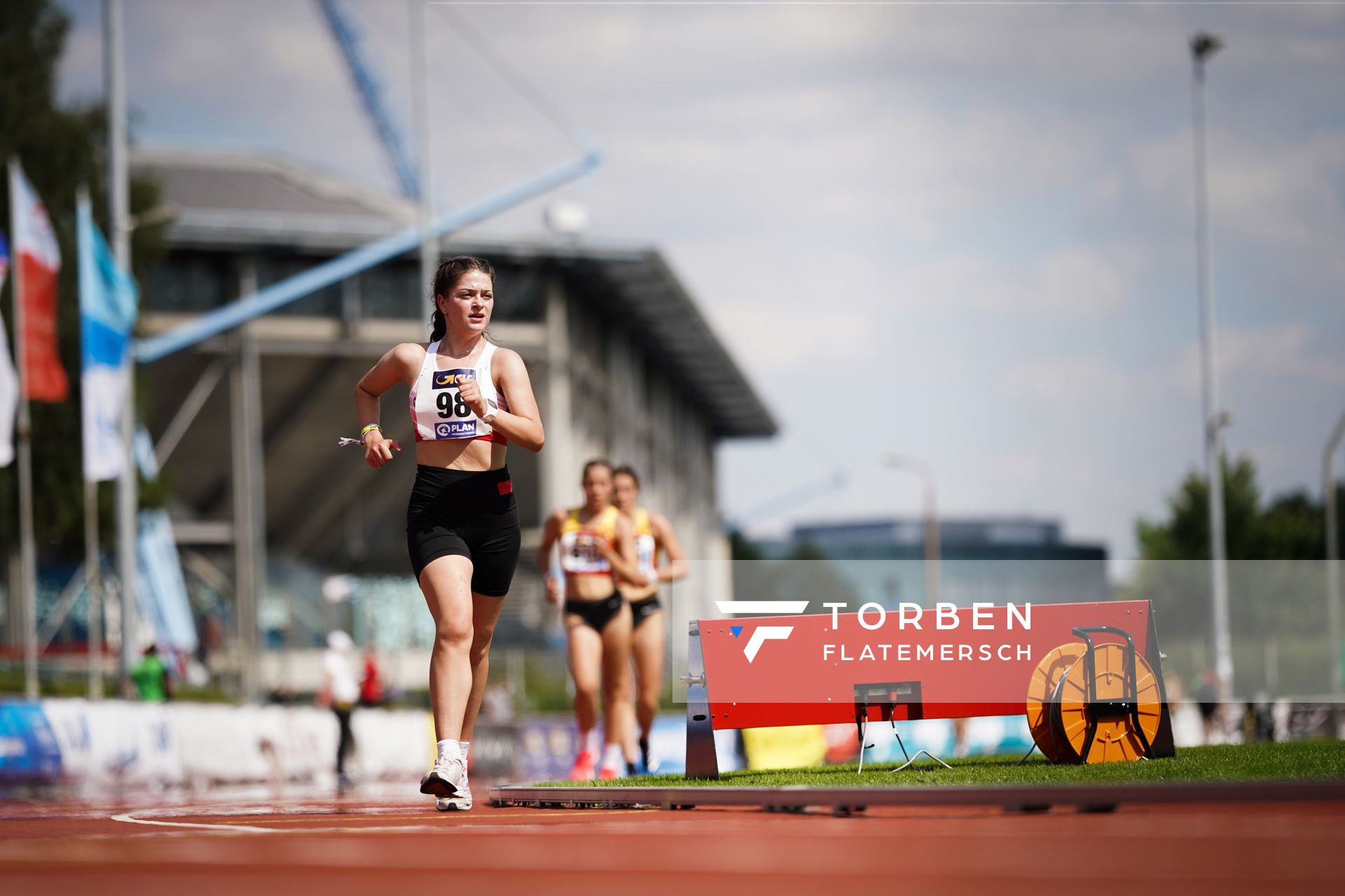 Geherin Lena Sonntag (SC Potsdam) am 30.07.2021 waehrend den deutschen Leichtathletik-Jugendmeisterschaften 2021 in Rostock