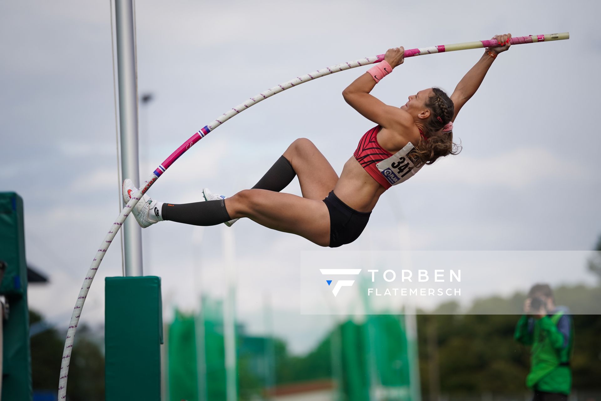 Sarah Vogel (LG Seligenstadt) am 31.07.2021 waehrend den deutschen Leichtathletik-Jugendmeisterschaften 2021 in Rostock (Tag 2)