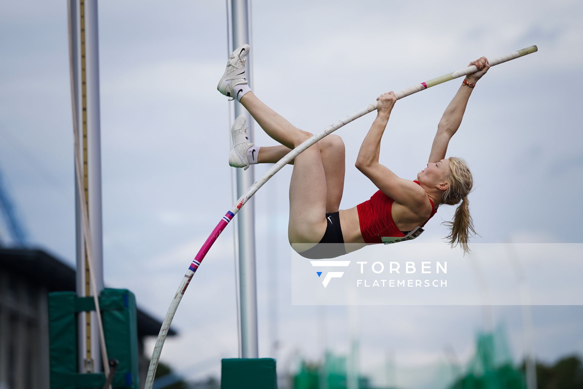 Laura Giese (TSV Bayer 04 Leverkusen) am 31.07.2021 waehrend den deutschen Leichtathletik-Jugendmeisterschaften 2021 in Rostock (Tag 2)