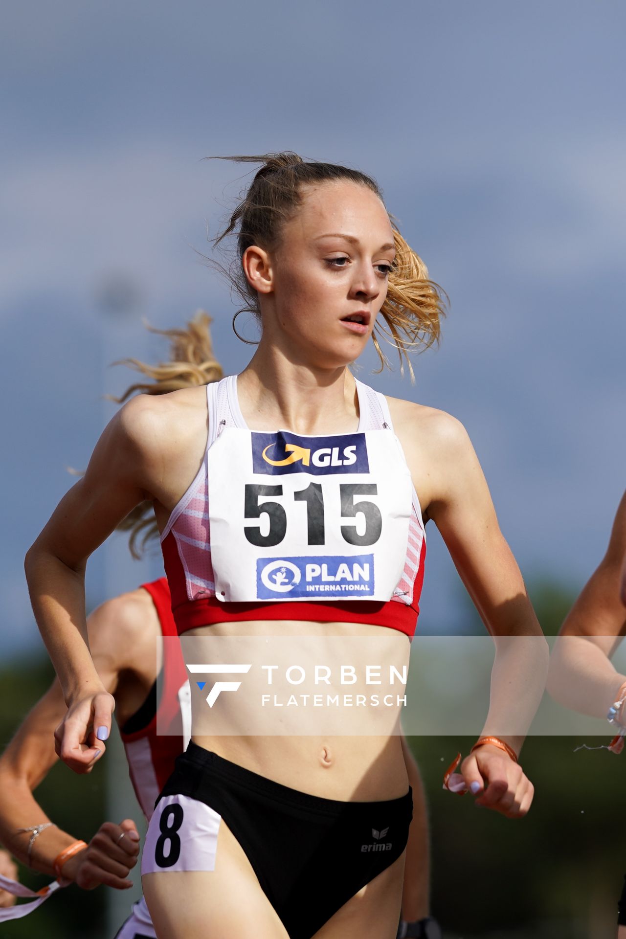 Nele Heymann (TuS Haren) am 31.07.2021 waehrend den deutschen Leichtathletik-Jugendmeisterschaften 2021 in Rostock (Tag 2)