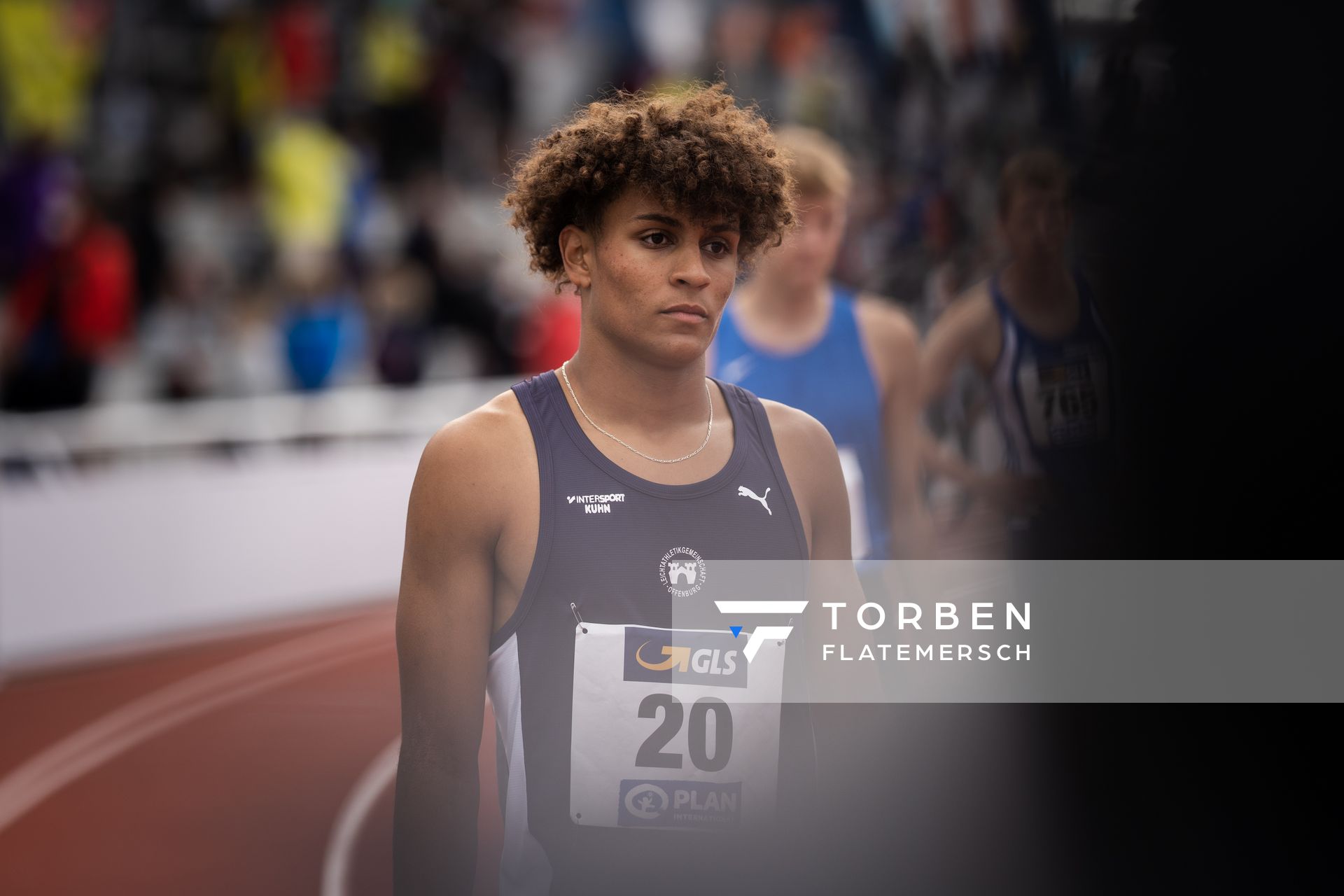 Noah Julien Vilmen (LG Offenburg) am 31.07.2021 waehrend den deutschen Leichtathletik-Jugendmeisterschaften 2021 in Rostock (Tag 2)