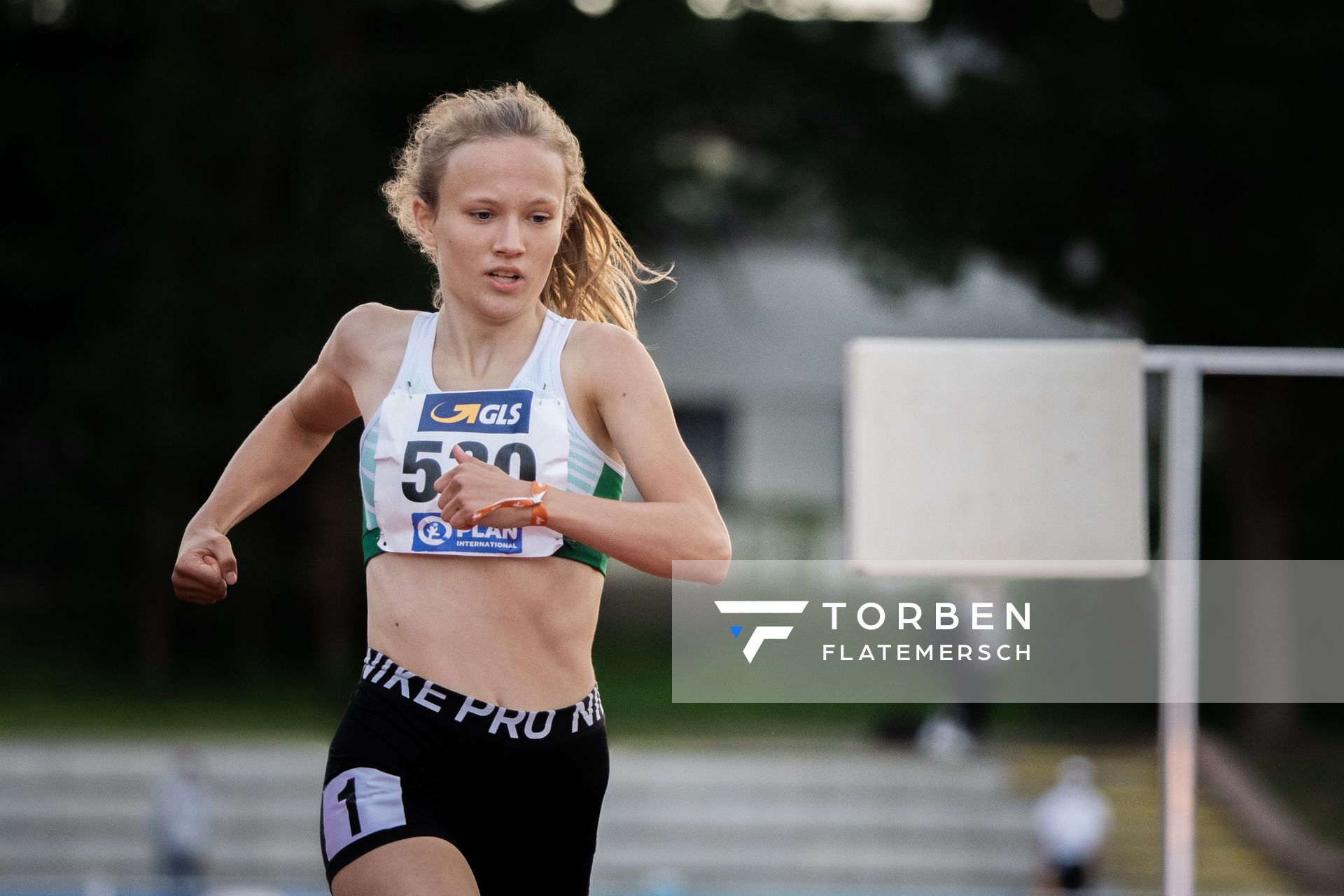 Nele Jaworski (VfL Wolfsburg) am 31.07.2021 waehrend den deutschen Leichtathletik-Jugendmeisterschaften 2021 in Rostock (Tag 2)