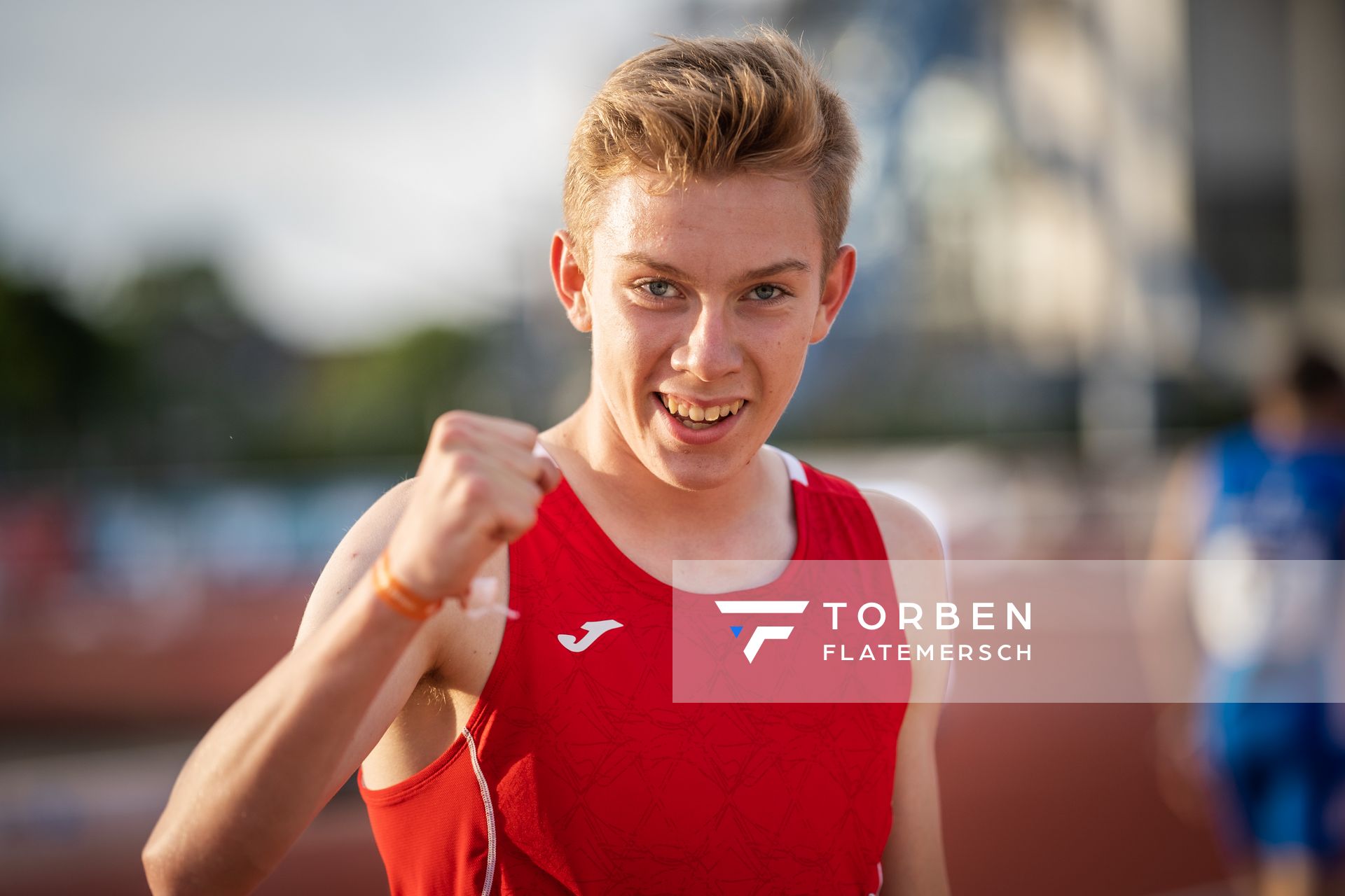 Thorben Finke (SV Sigiltra Soegel) am 31.07.2021 waehrend den deutschen Leichtathletik-Jugendmeisterschaften 2021 in Rostock (Tag 2)