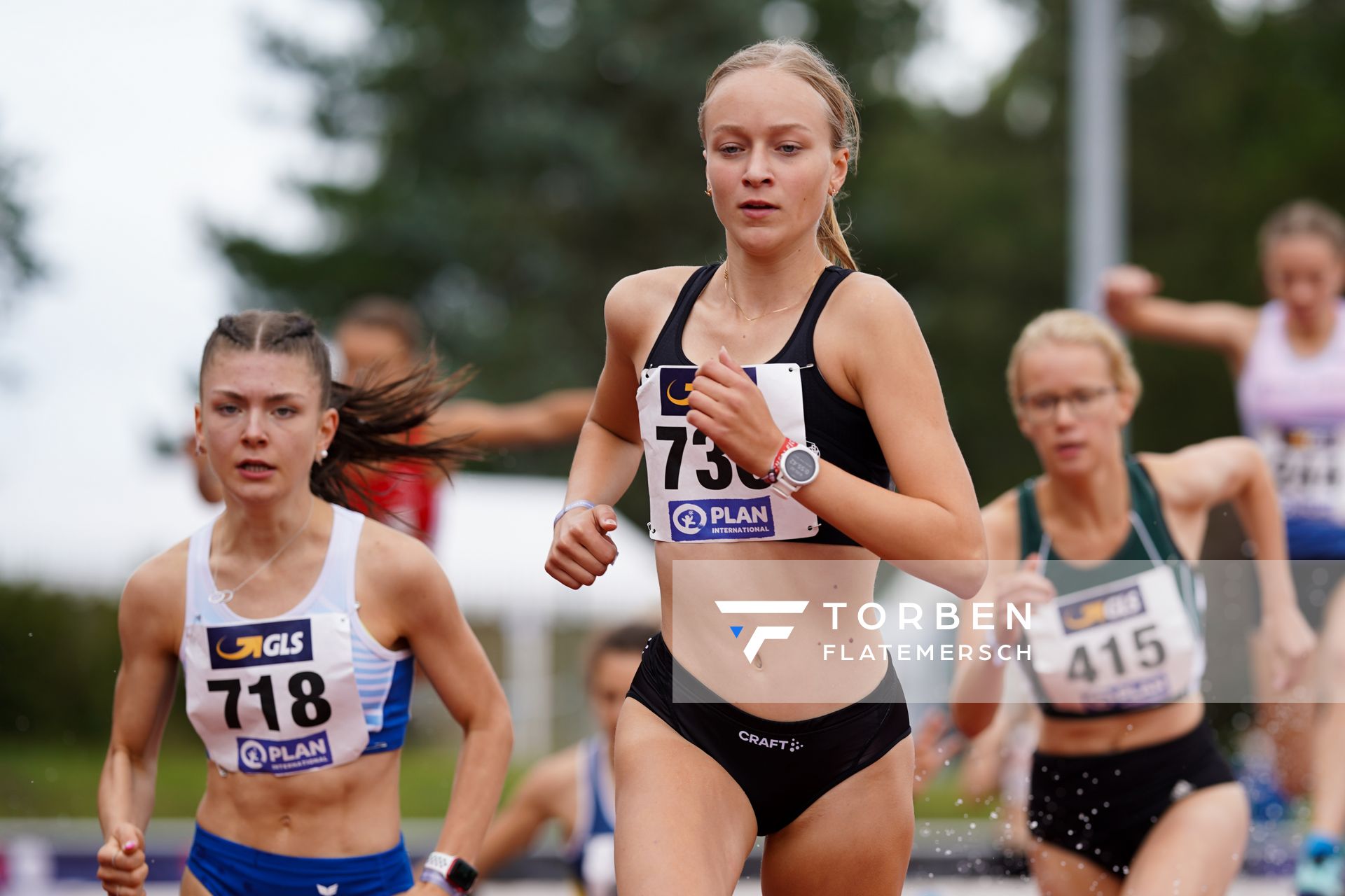 Annabell Gossel (SC DHfK Leipzig e.V.) ueber 2000m Hindernis am 01.08.2021 waehrend den deutschen Leichtathletik-Jugendmeisterschaften 2021 in Rostock (Tag 3)