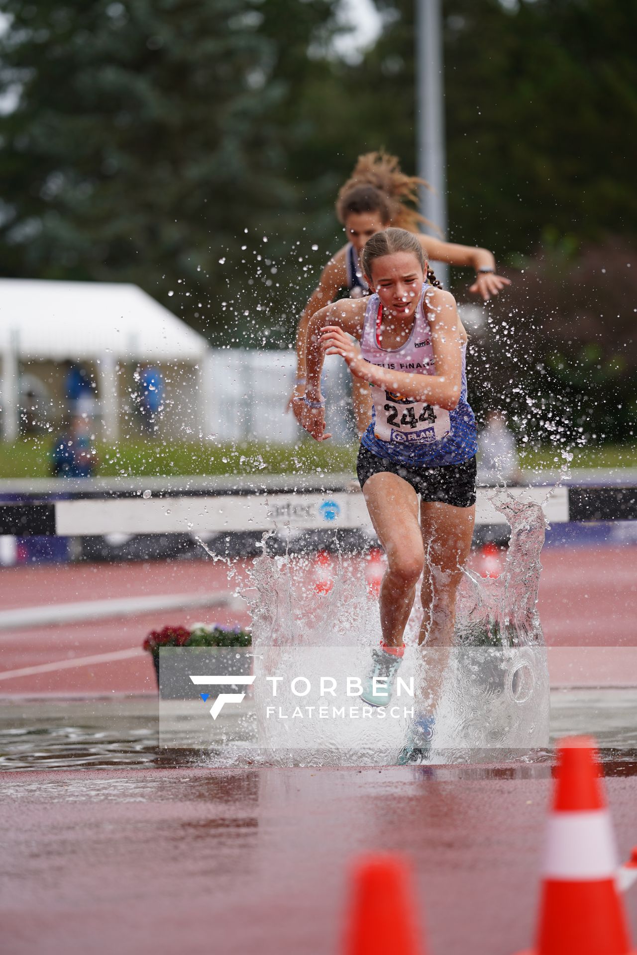 Hanna Mueller (LG TELIS FINANZ Regensburg) am 01.08.2021 waehrend den deutschen Leichtathletik-Jugendmeisterschaften 2021 in Rostock (Tag 3)