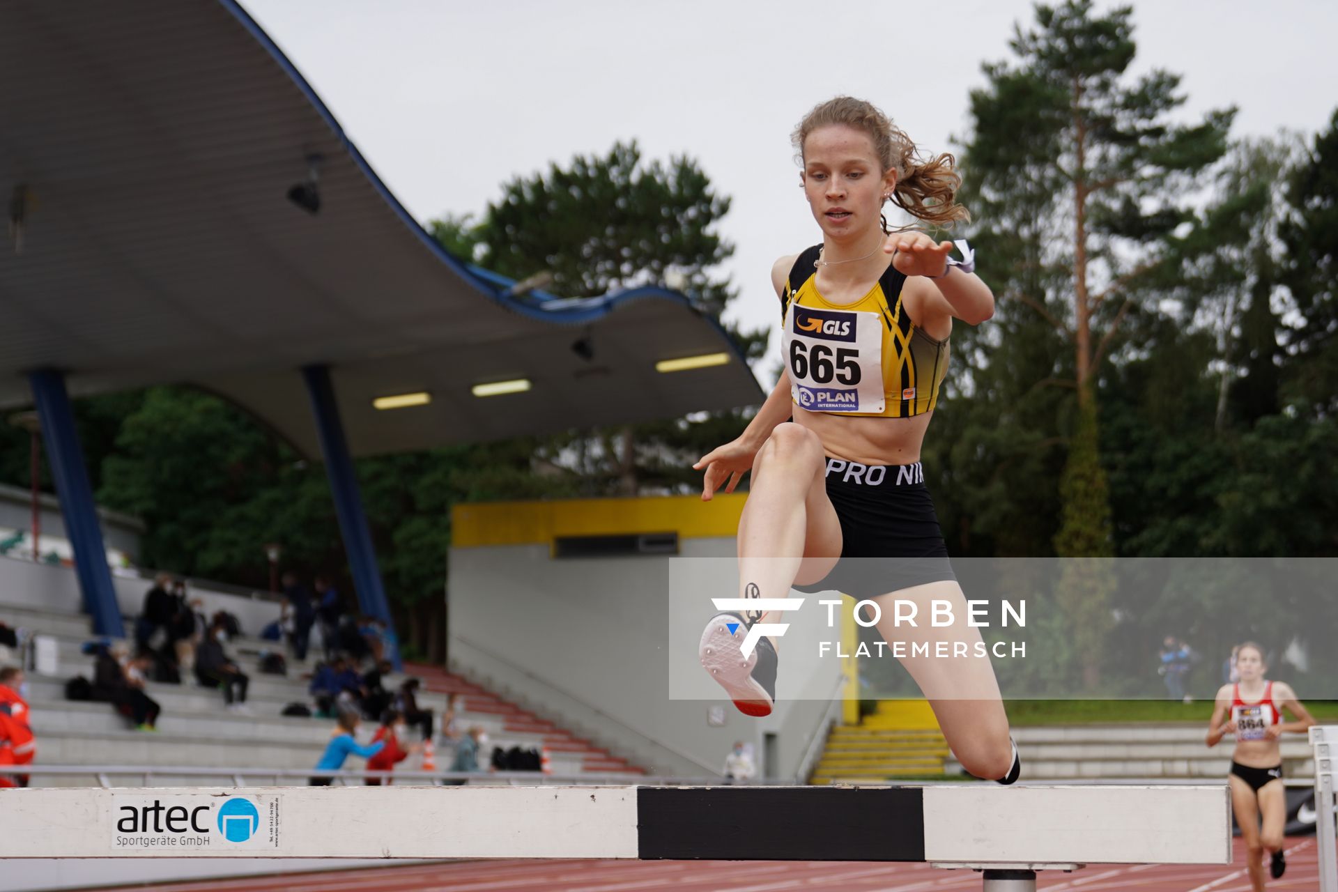 Adia Budde (TSV Altenholz) am 01.08.2021 waehrend den deutschen Leichtathletik-Jugendmeisterschaften 2021 in Rostock (Tag 3)