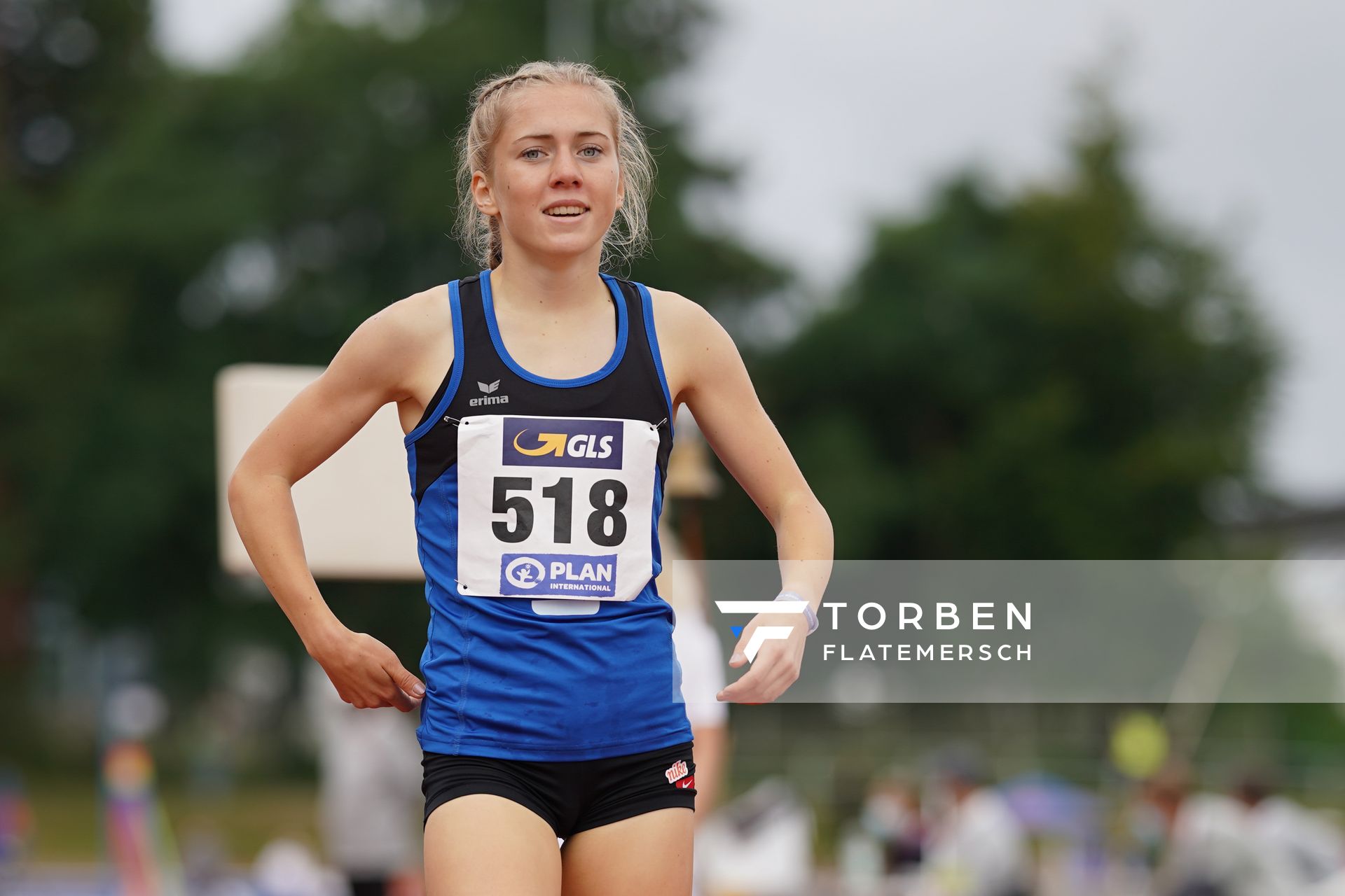 Ronja Funck (TV Jahn Walsrode) am 01.08.2021 waehrend den deutschen Leichtathletik-Jugendmeisterschaften 2021 in Rostock (Tag 3)