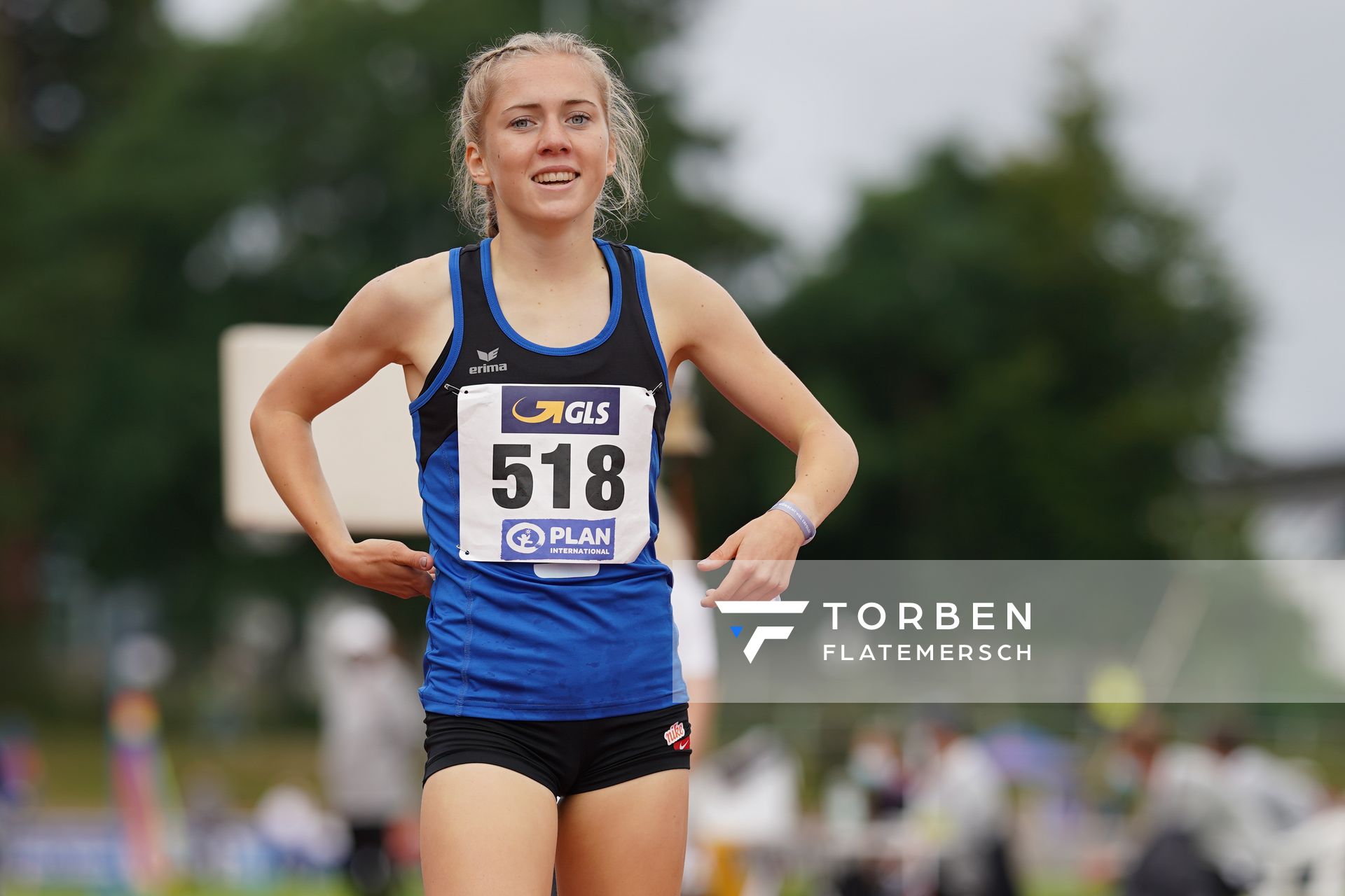 Ronja Funck (TV Jahn Walsrode) am 01.08.2021 waehrend den deutschen Leichtathletik-Jugendmeisterschaften 2021 in Rostock (Tag 3)