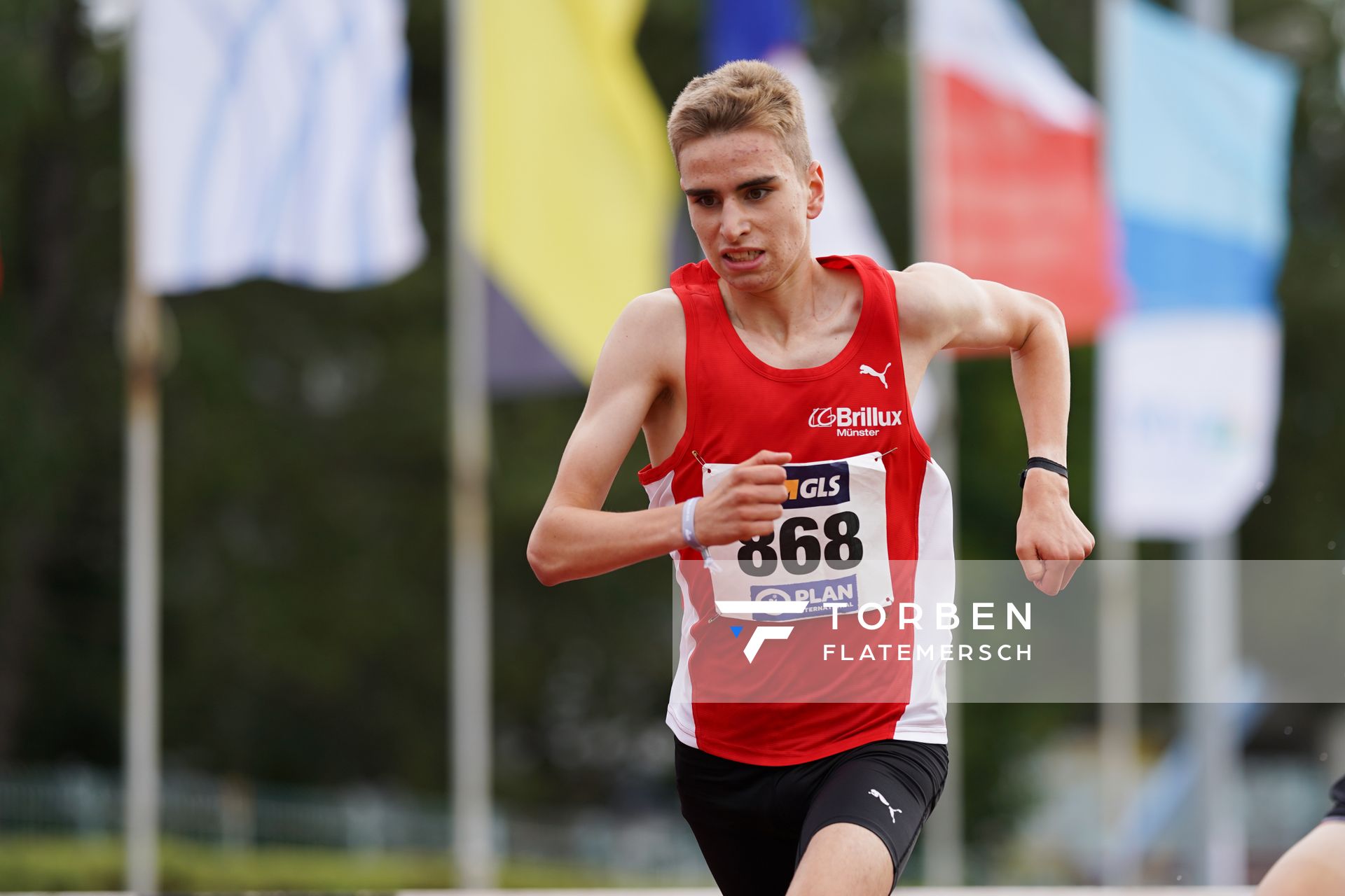 Silas Zahlten (LG Brillux Muenster) am 01.08.2021 waehrend den deutschen Leichtathletik-Jugendmeisterschaften 2021 in Rostock (Tag 3)