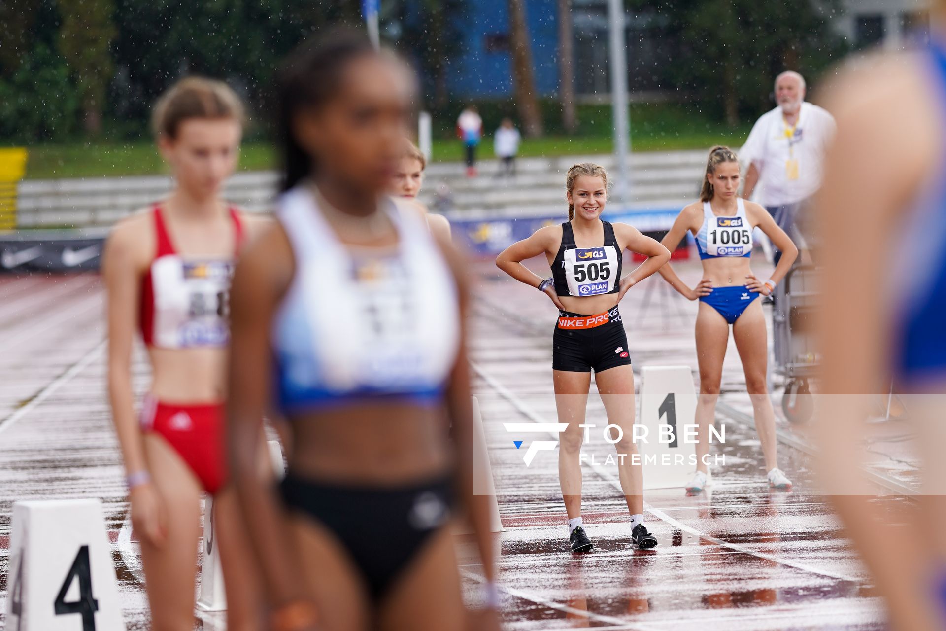 Delphine Drath (TK zu Hannover) am 01.08.2021 waehrend den deutschen Leichtathletik-Jugendmeisterschaften 2021 in Rostock (Tag 3)