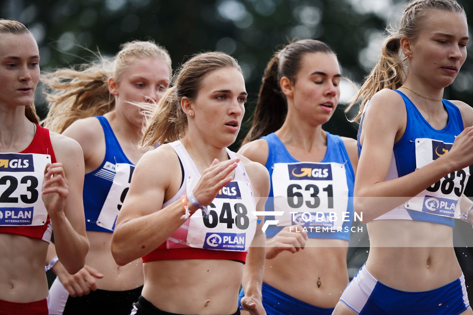 Lucia Sturm (TSV Moselfeuer Lehmen) am 01.08.2021 waehrend den deutschen Leichtathletik-Jugendmeisterschaften 2021 in Rostock (Tag 3)