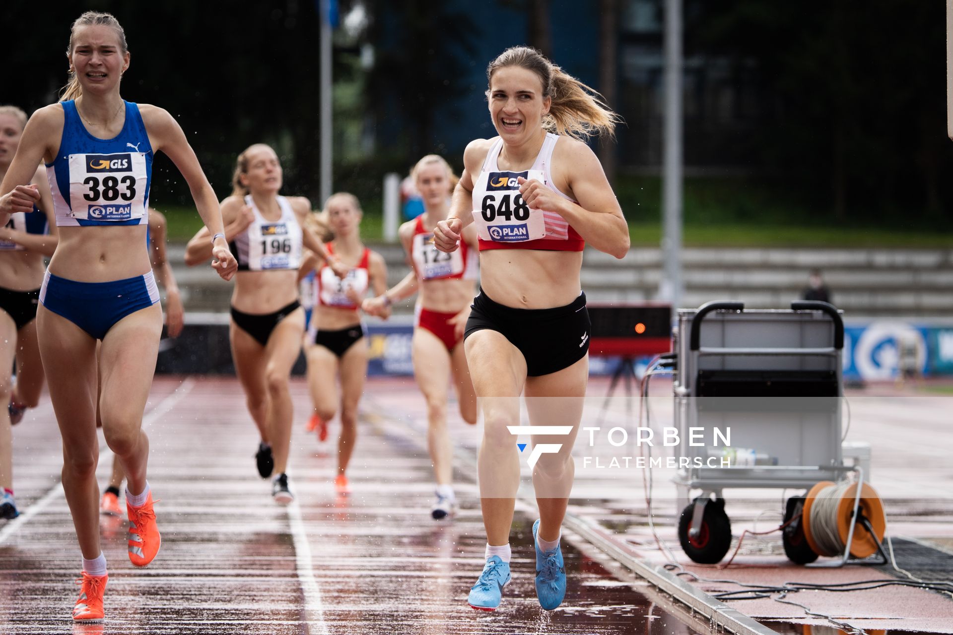 Lucia Sturm (TSV Moselfeuer Lehmen)am 01.08.2021 waehrend den deutschen Leichtathletik-Jugendmeisterschaften 2021 in Rostock (Tag 3)