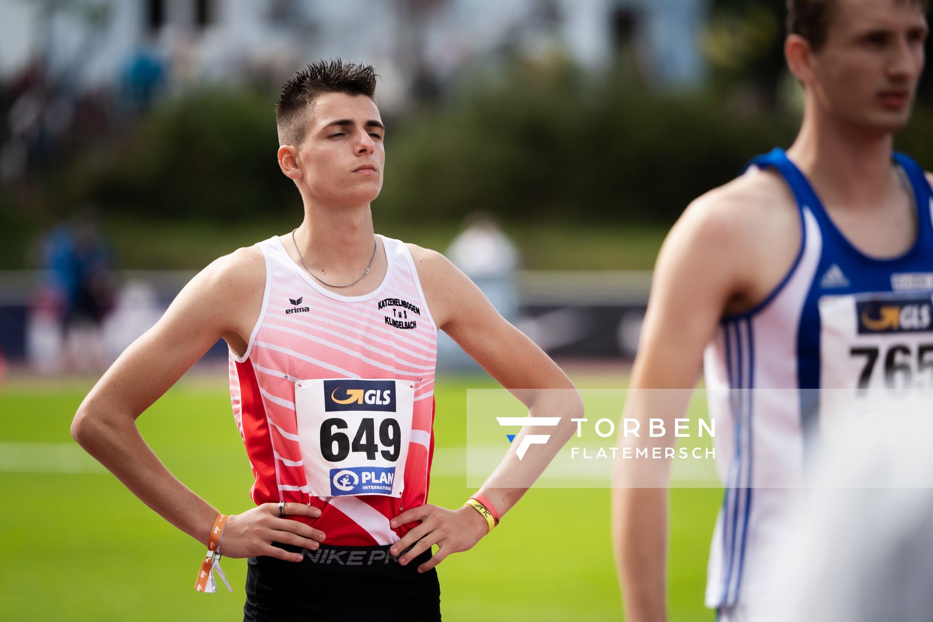 Timothy Erpenbach (TuS Katzenelnbogen-Klingelbach 1896/1946) am 01.08.2021 waehrend den deutschen Leichtathletik-Jugendmeisterschaften 2021 in Rostock (Tag 3)