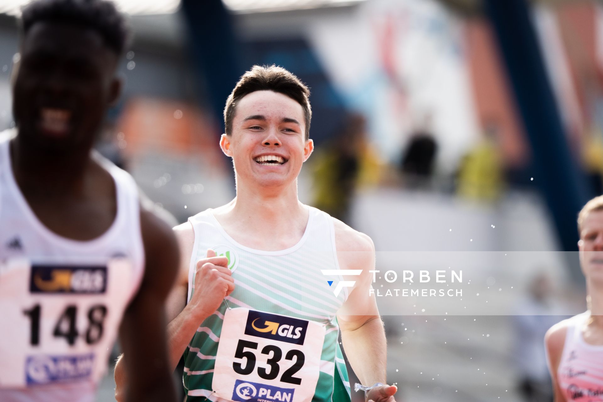 Tobias Morawietz (VfL Wolfsburg) am 01.08.2021 waehrend den deutschen Leichtathletik-Jugendmeisterschaften 2021 in Rostock (Tag 3)