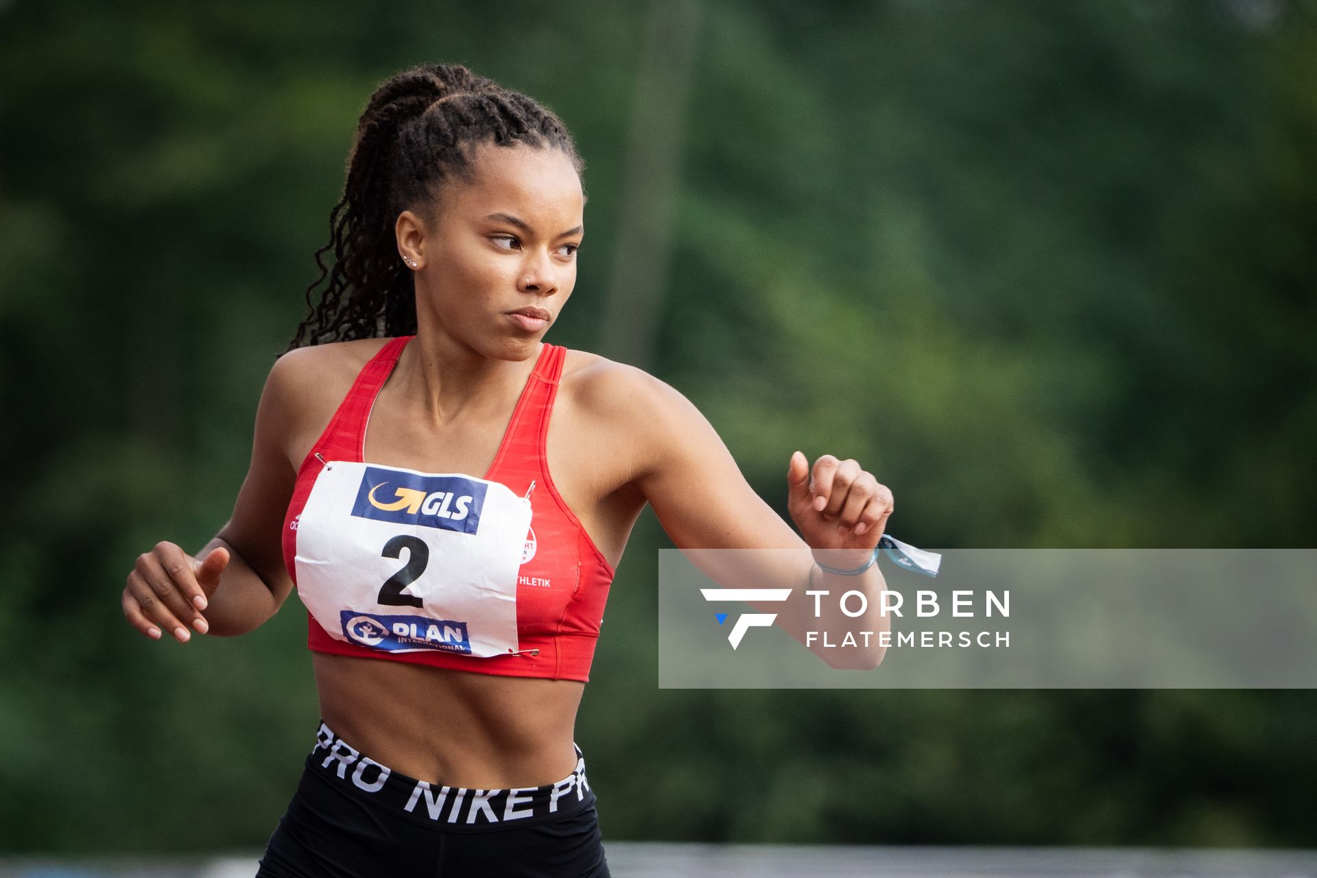 Jeanne Alipoé (VfL Eintracht Hannover) ueber 100m Huerden am 21.08.2021 bei den Deutschen Meisterschaften Mehrkampf im Auestadion in Wesel (Tag 2)