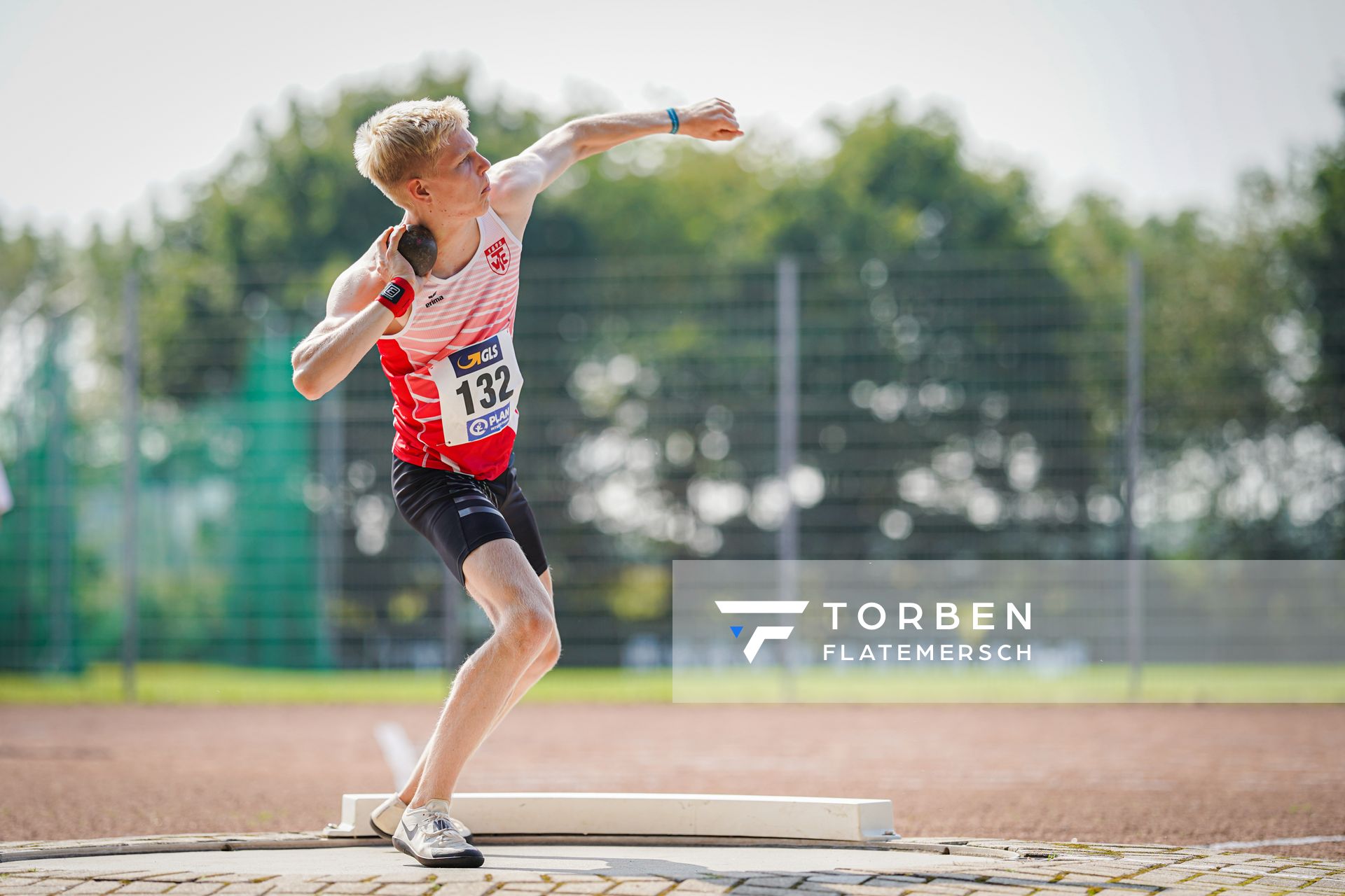 Torben Prepens (TV Cloppenburg) beim Kugelstossen am 21.08.2021 bei den Deutschen Meisterschaften Mehrkampf im Auestadion in Wesel (Tag 2)