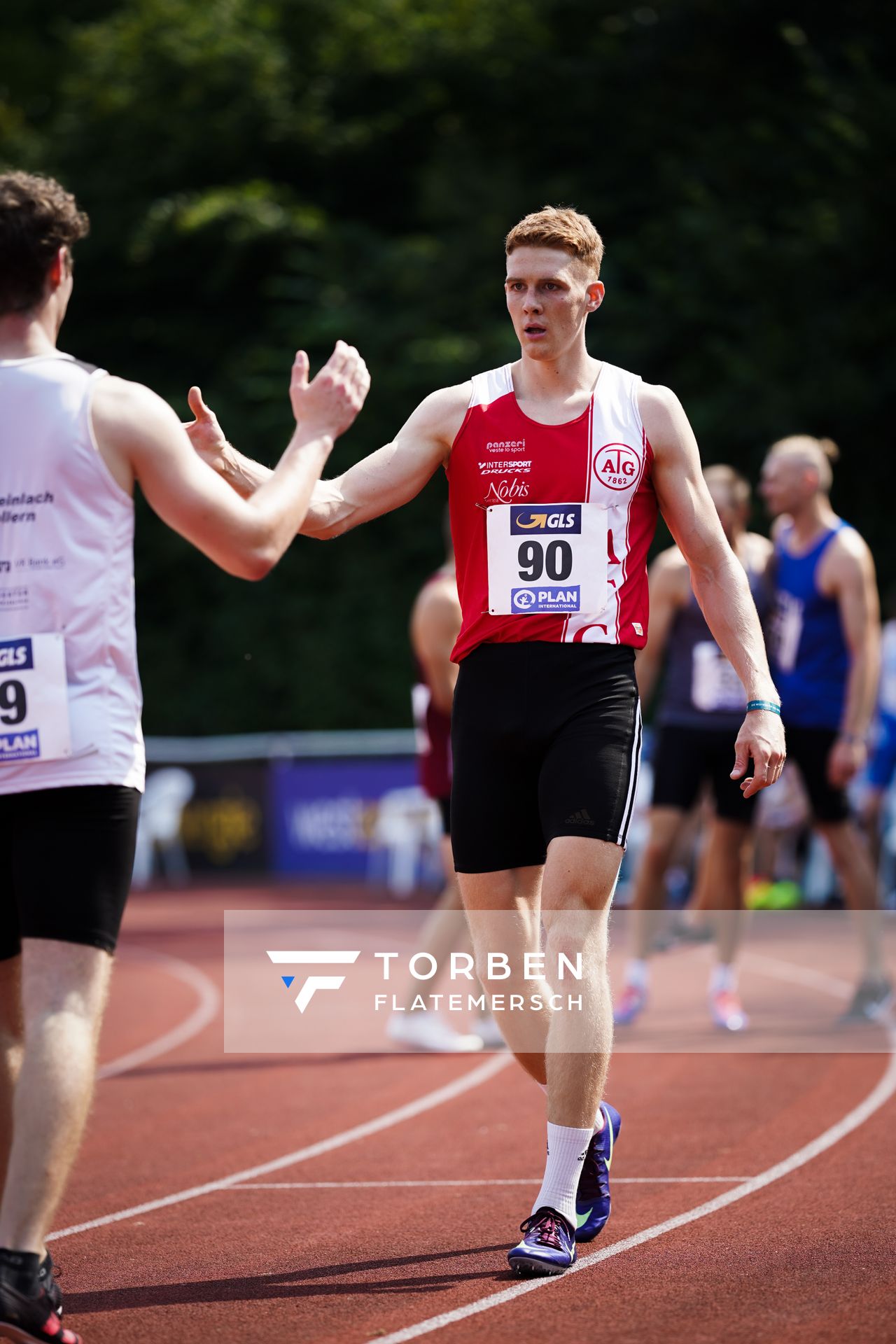 Silas Kriete (Aachener TG) am 21.08.2021 bei den Deutschen Meisterschaften Mehrkampf im Auestadion in Wesel (Tag 2)