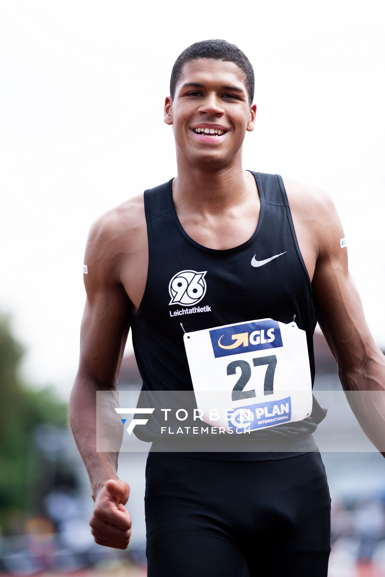 Malik Diakité (Hannover 96) am 21.08.2021 bei den Deutschen Meisterschaften Mehrkampf im Auestadion in Wesel (Tag 2)