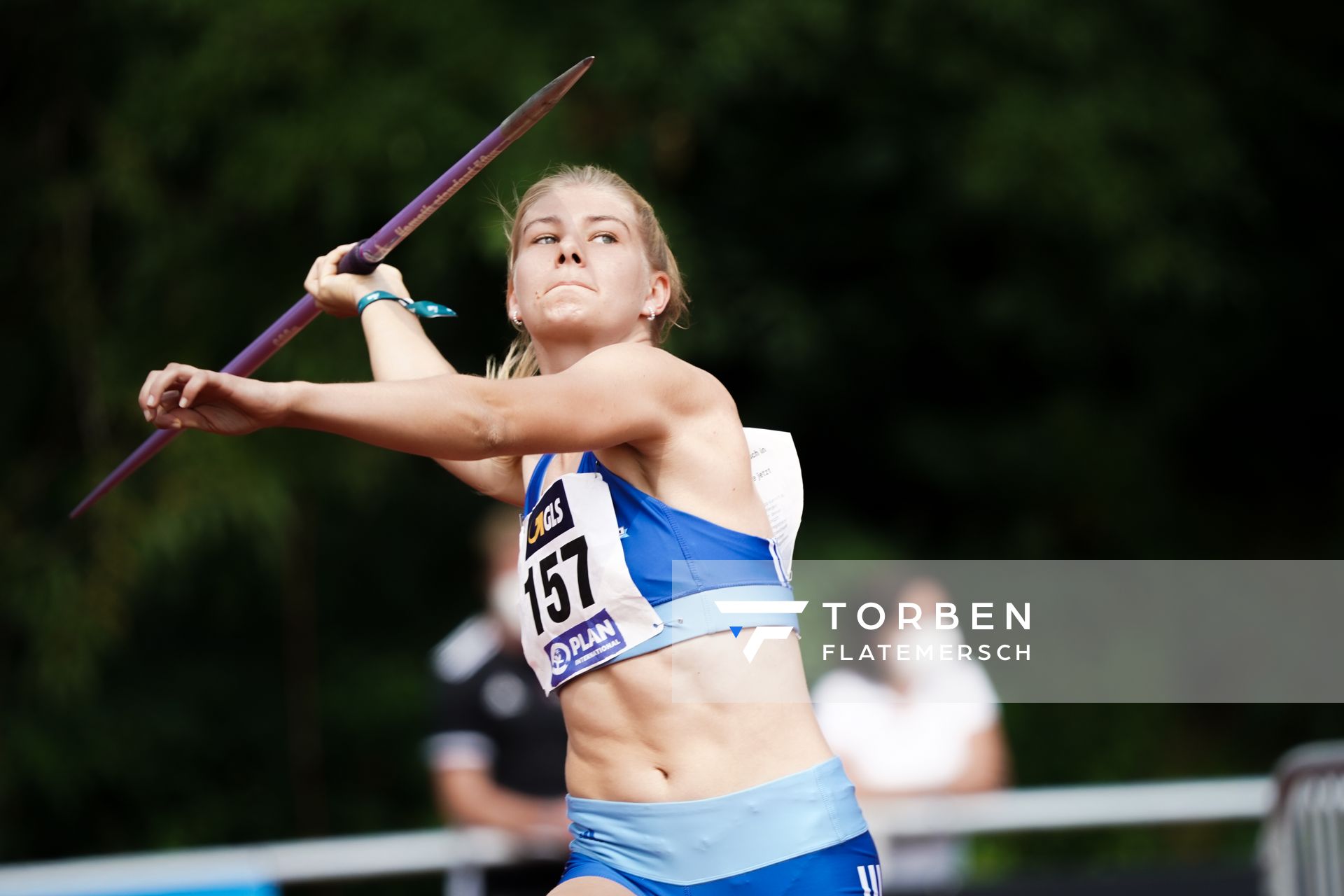Lara Siemer (Rukeli Trollmann e. V.) am 21.08.2021 bei den Deutschen Meisterschaften Mehrkampf im Auestadion in Wesel (Tag 2)