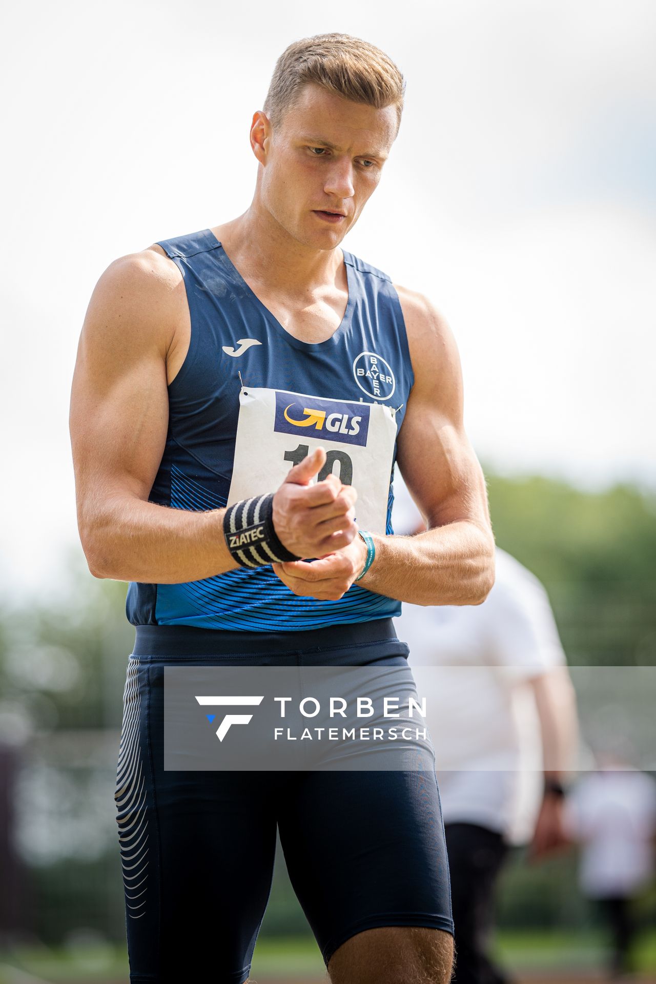 Nico Beckers (LAV Bayer Uerdingen/Dormagen) beim Kugelstossen am 21.08.2021 bei den Deutschen Meisterschaften Mehrkampf im Auestadion in Wesel (Tag 2)