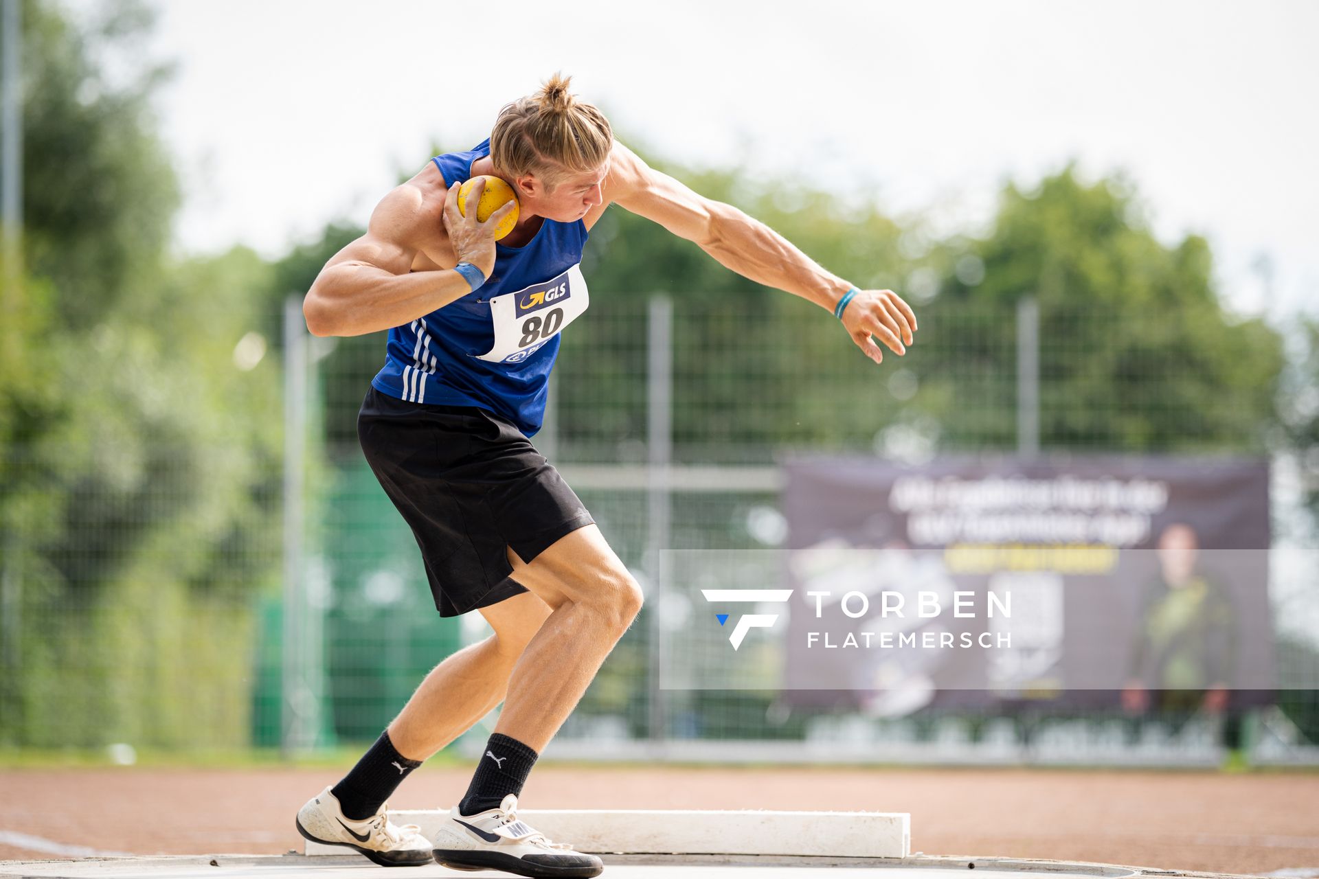 Yannik Knobloch (LG Welfen) beim Kugelstossen am 21.08.2021 bei den Deutschen Meisterschaften Mehrkampf im Auestadion in Wesel (Tag 2)